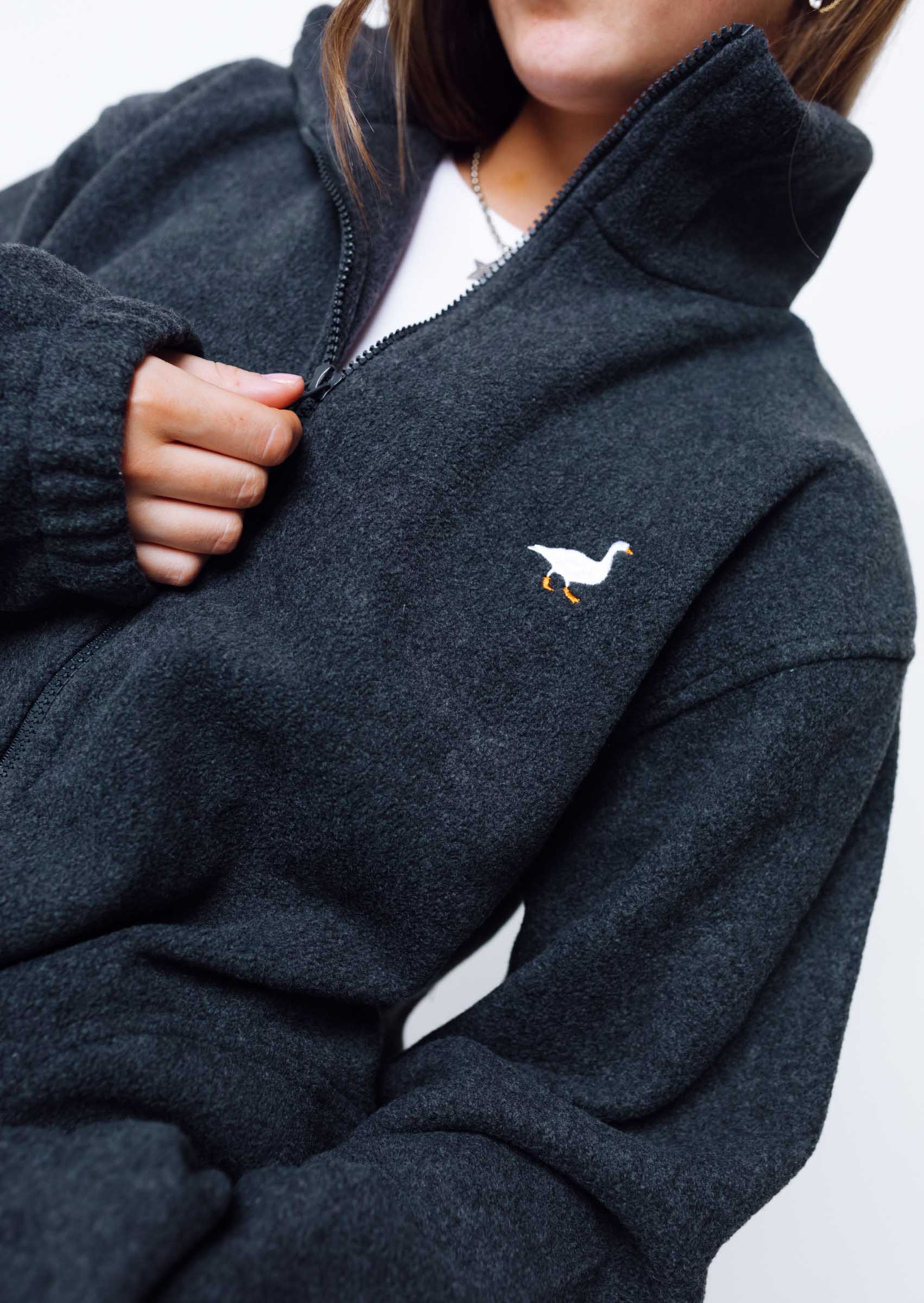 Goose Full Zip Fleece - Charcoal - Image 6