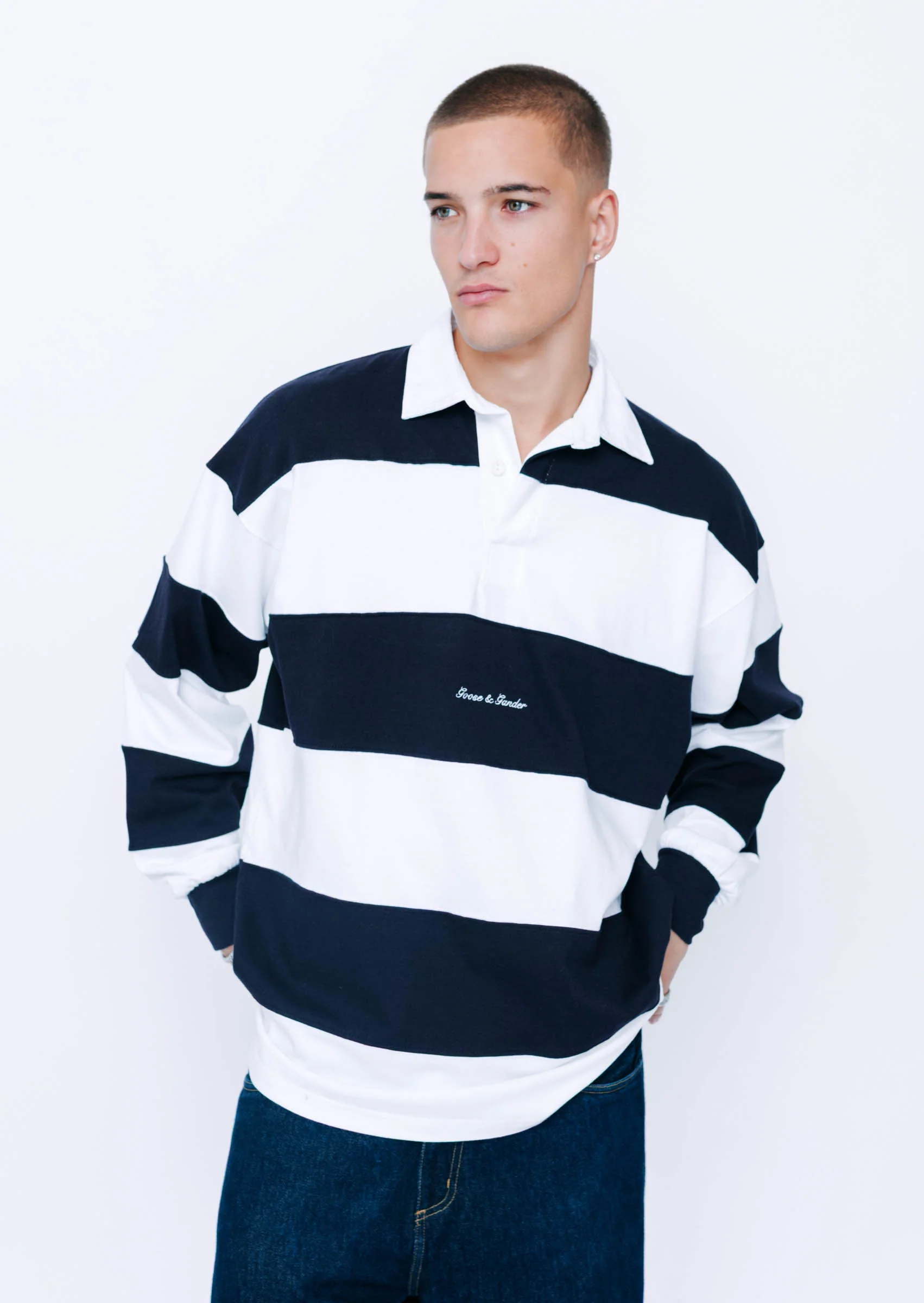 Rugby Shirt - Navy - Image 10