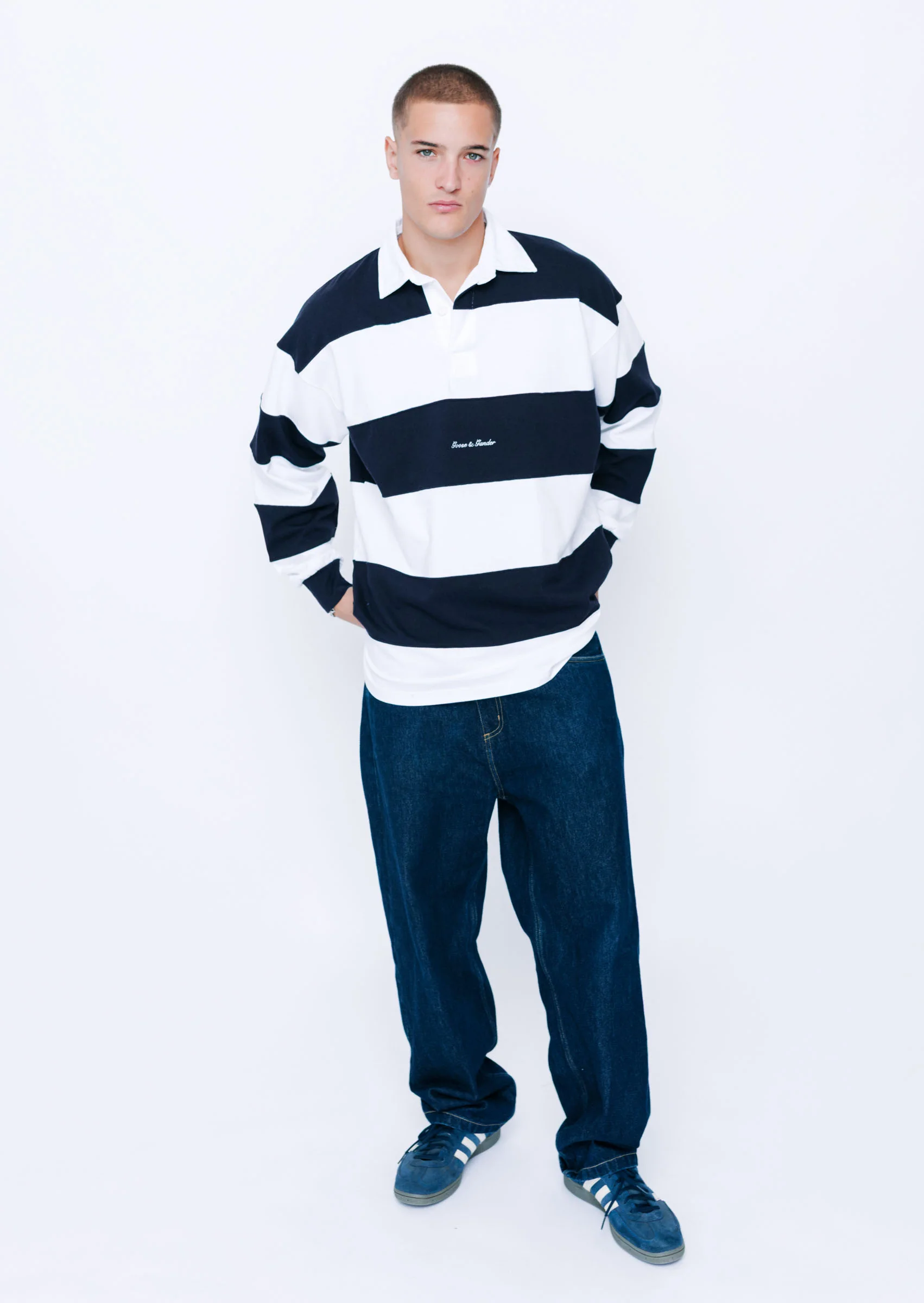 Rugby Shirt - Navy - Image 8