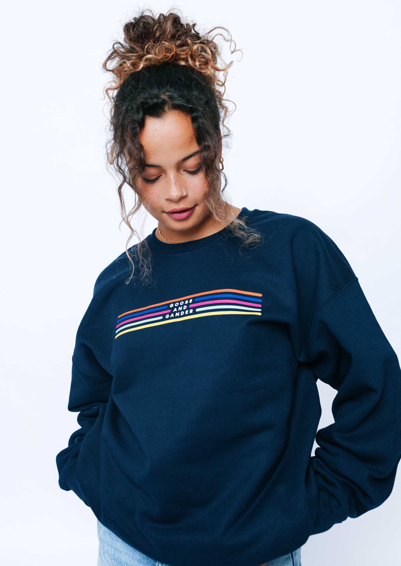Colourful Lino Sweat - Navy - Image 6