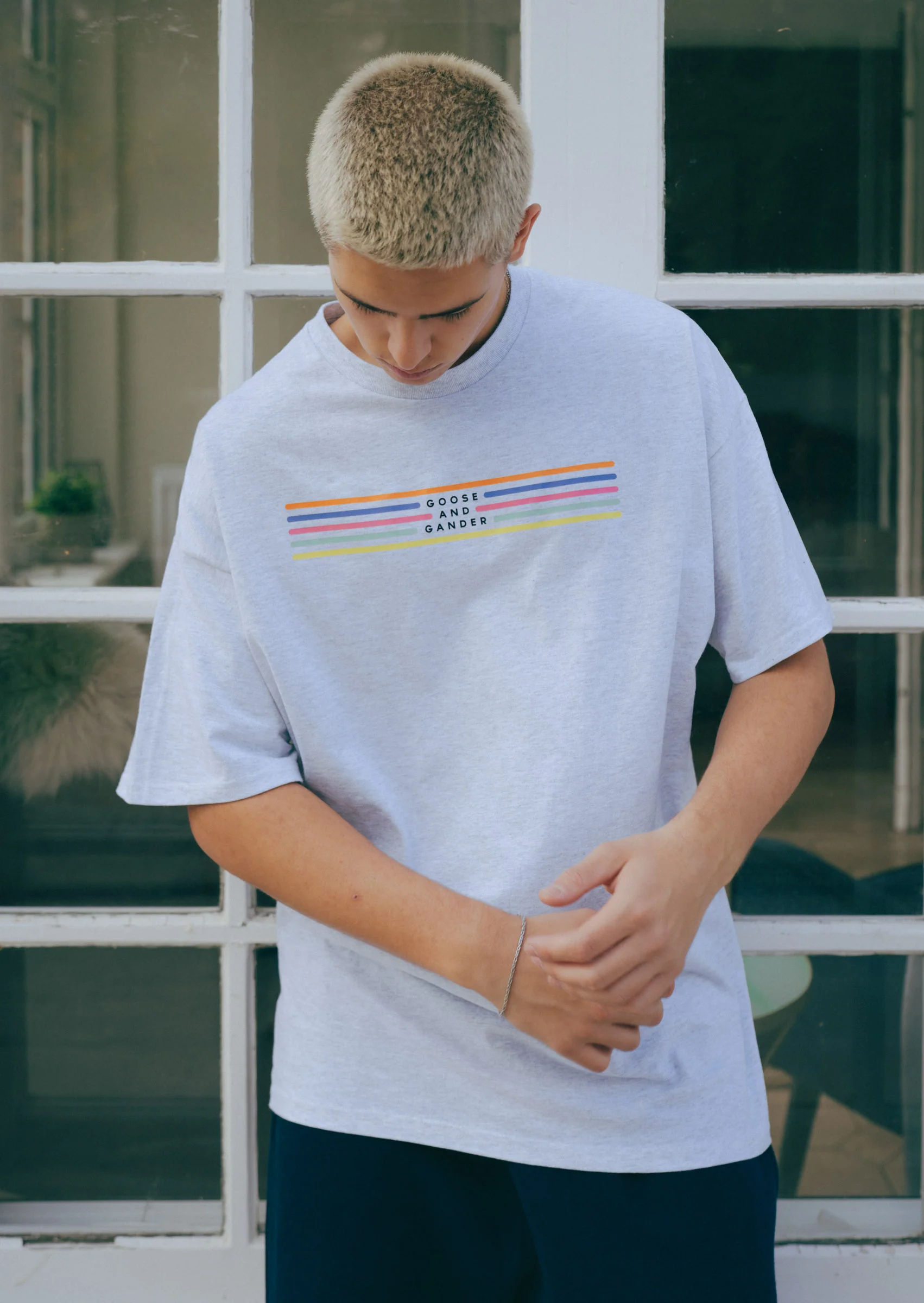 Colourful Lino Tee - Ash - Image 4