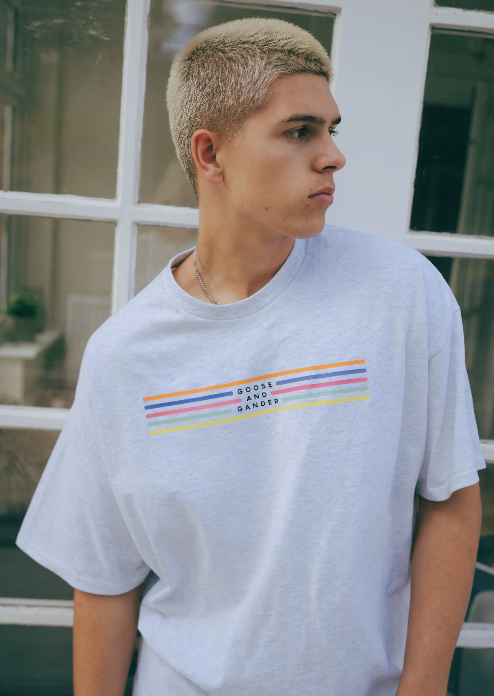 Colourful Lino Tee - Ash - Image 6