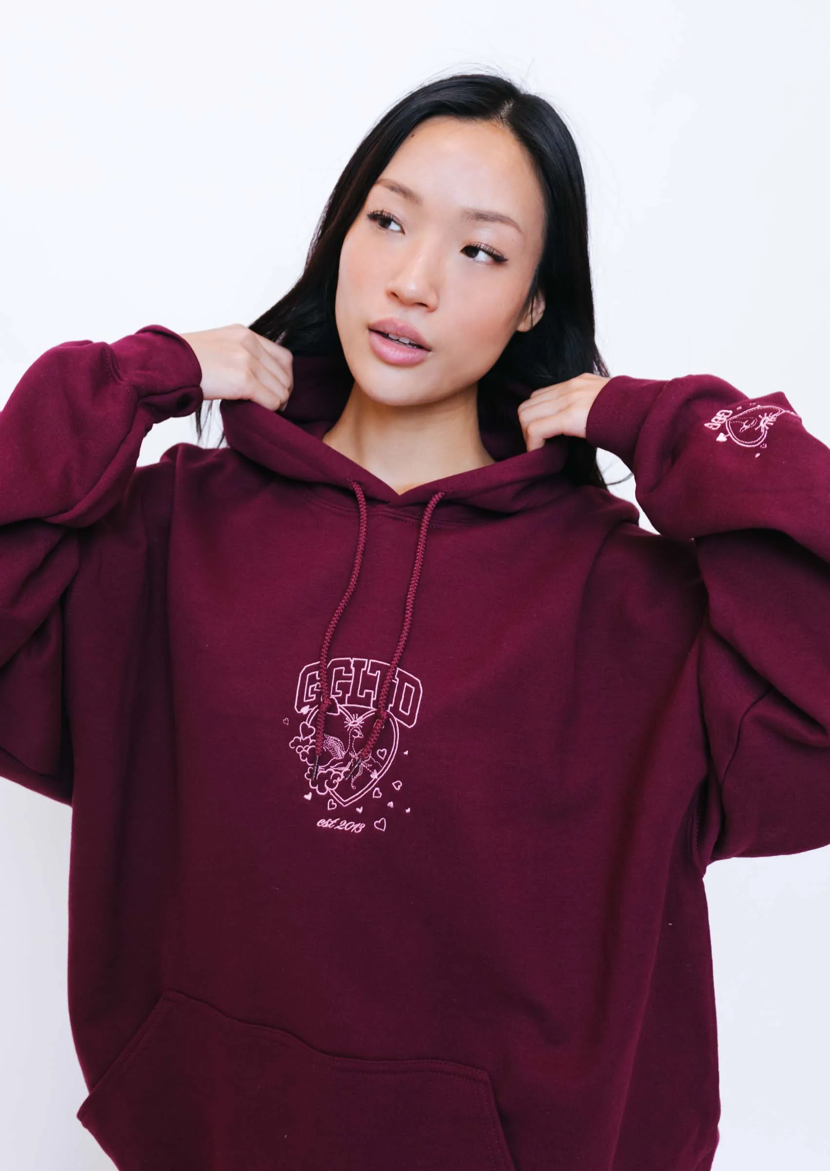 Cupid Hoodie - Burgundy - Image 10