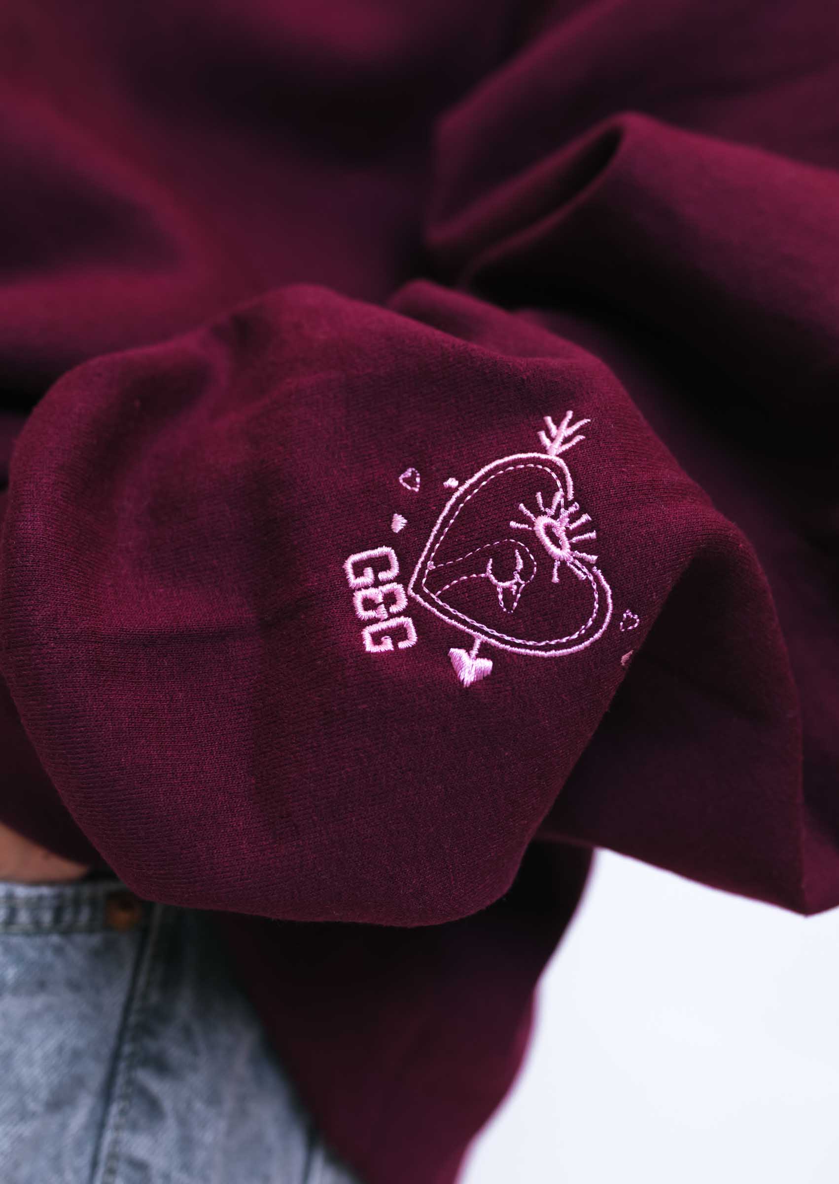 Cupid Hoodie - Burgundy - Image 2