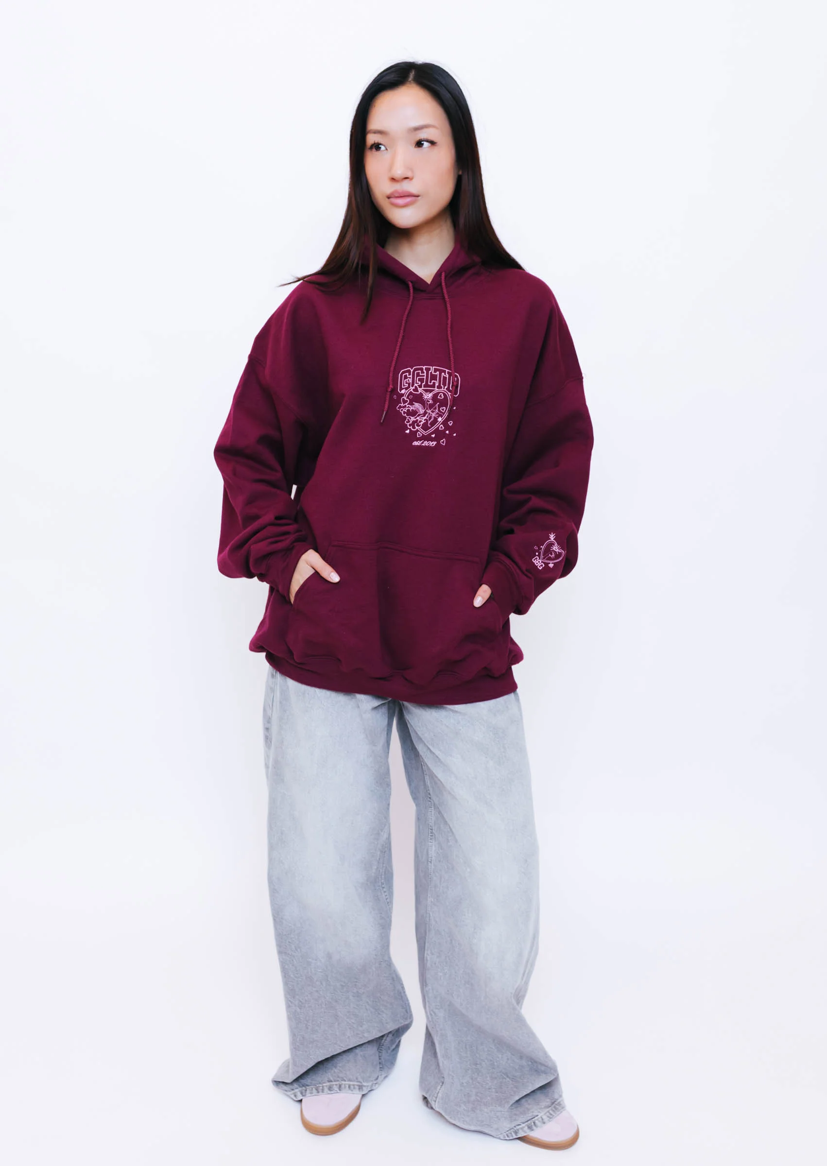 Cupid Hoodie - Burgundy - Image 3