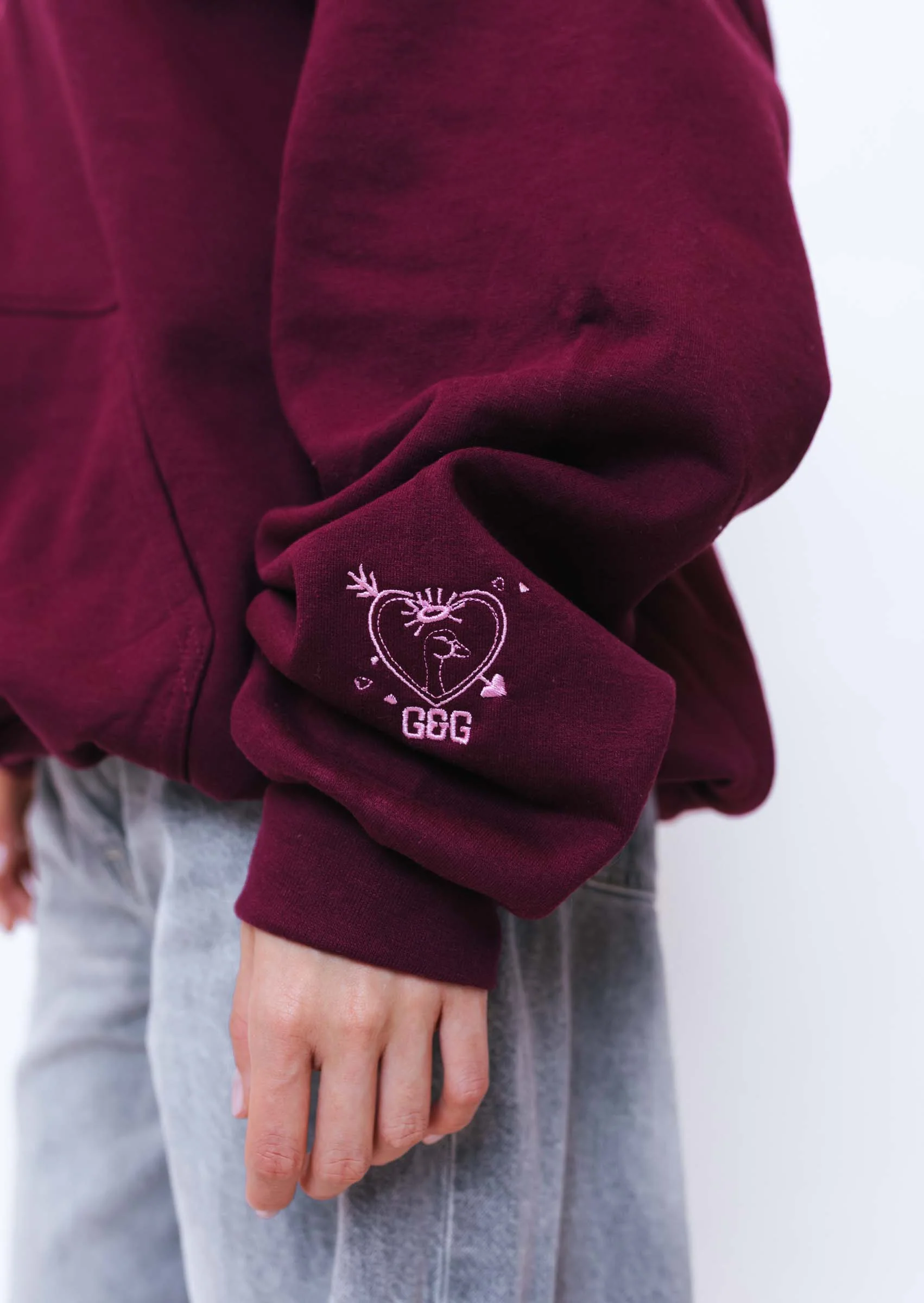 Cupid Hoodie - Burgundy - Image 4