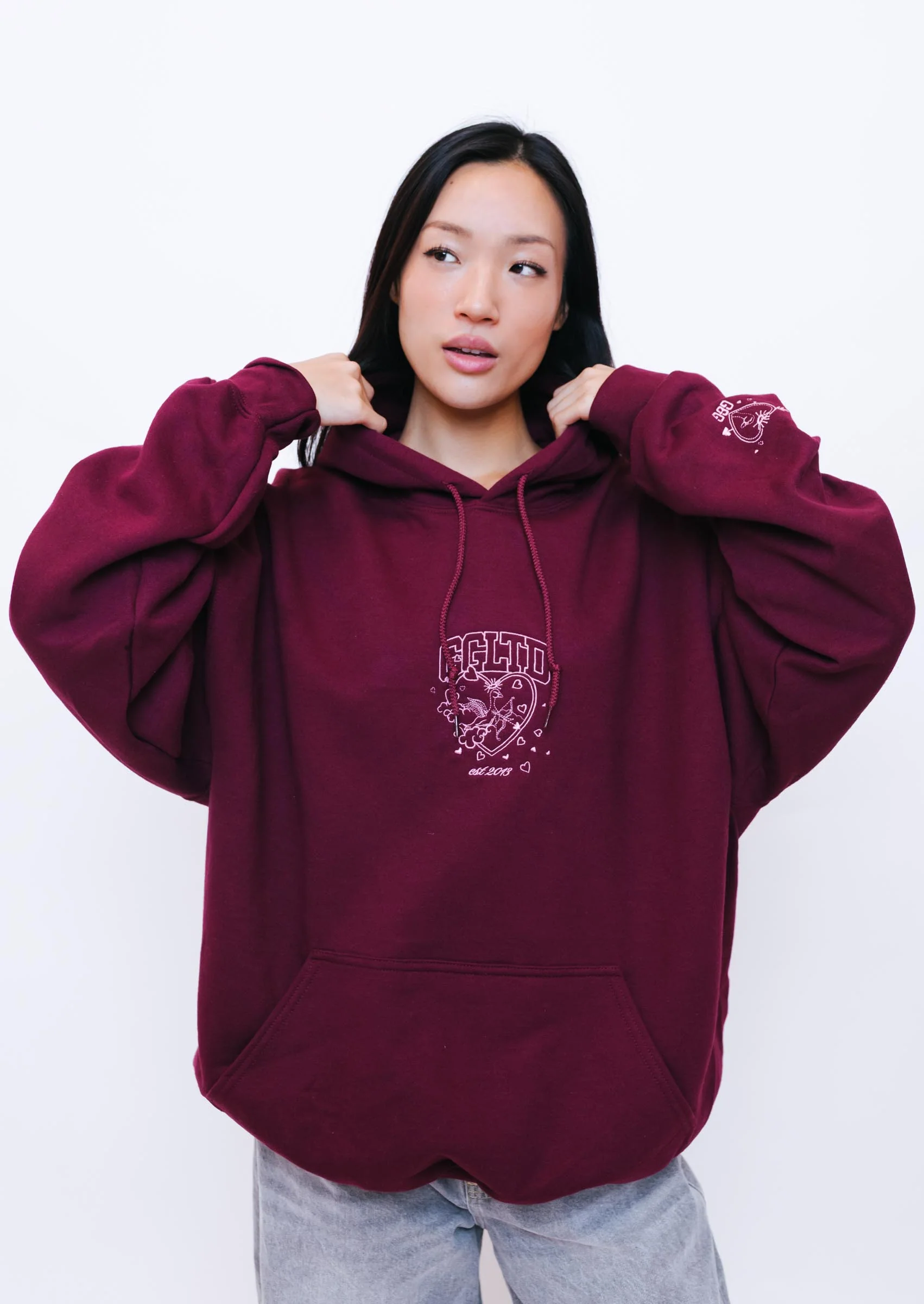 Cupid Hoodie - Burgundy - Image 5