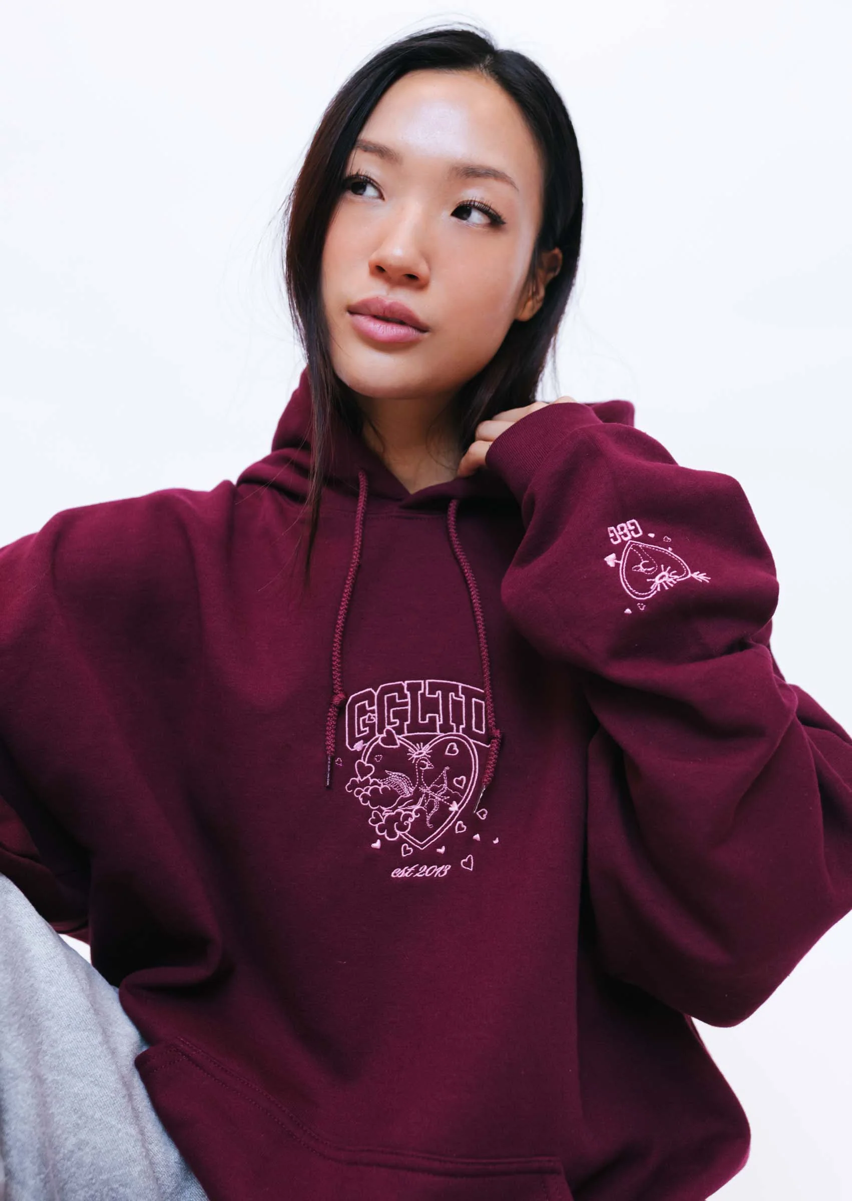 Cupid Hoodie - Burgundy - Image 6