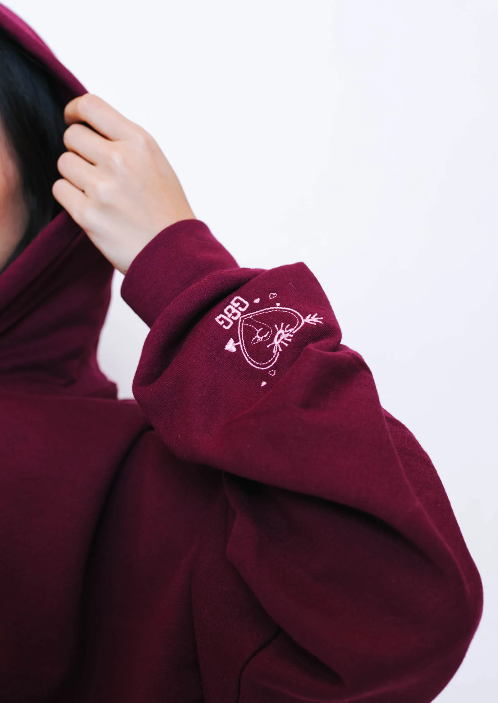Cupid Hoodie - Burgundy - Image 7