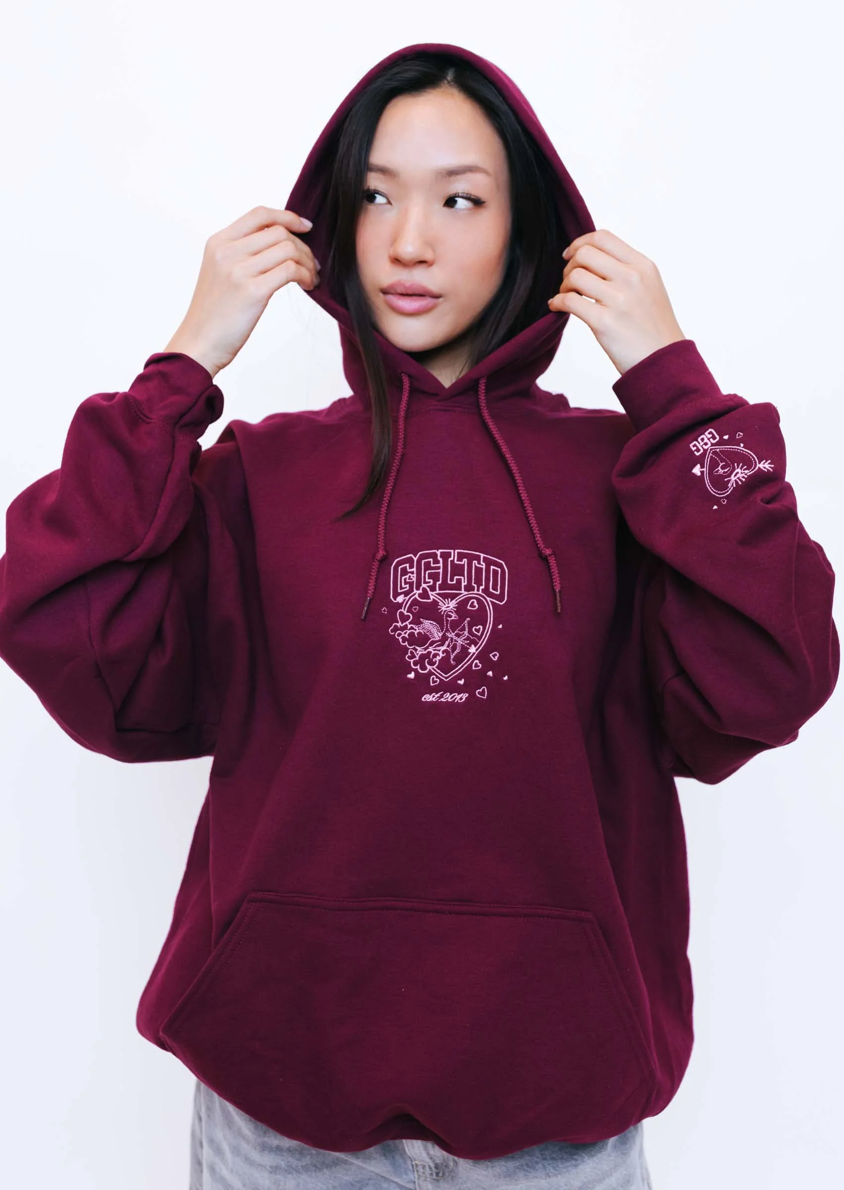 Cupid Hoodie - Burgundy - Image 8
