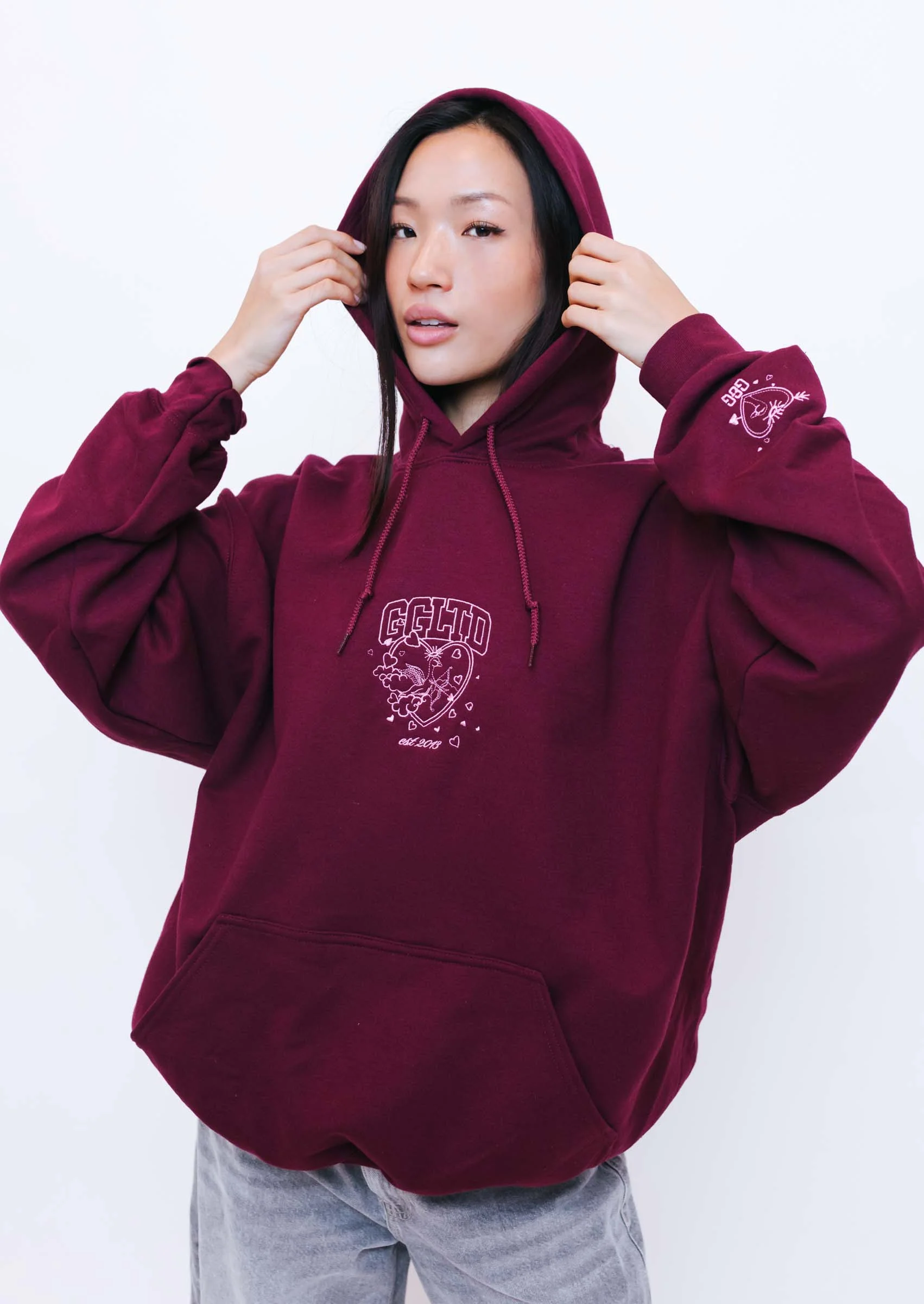 Cupid Hoodie - Burgundy - Image 9
