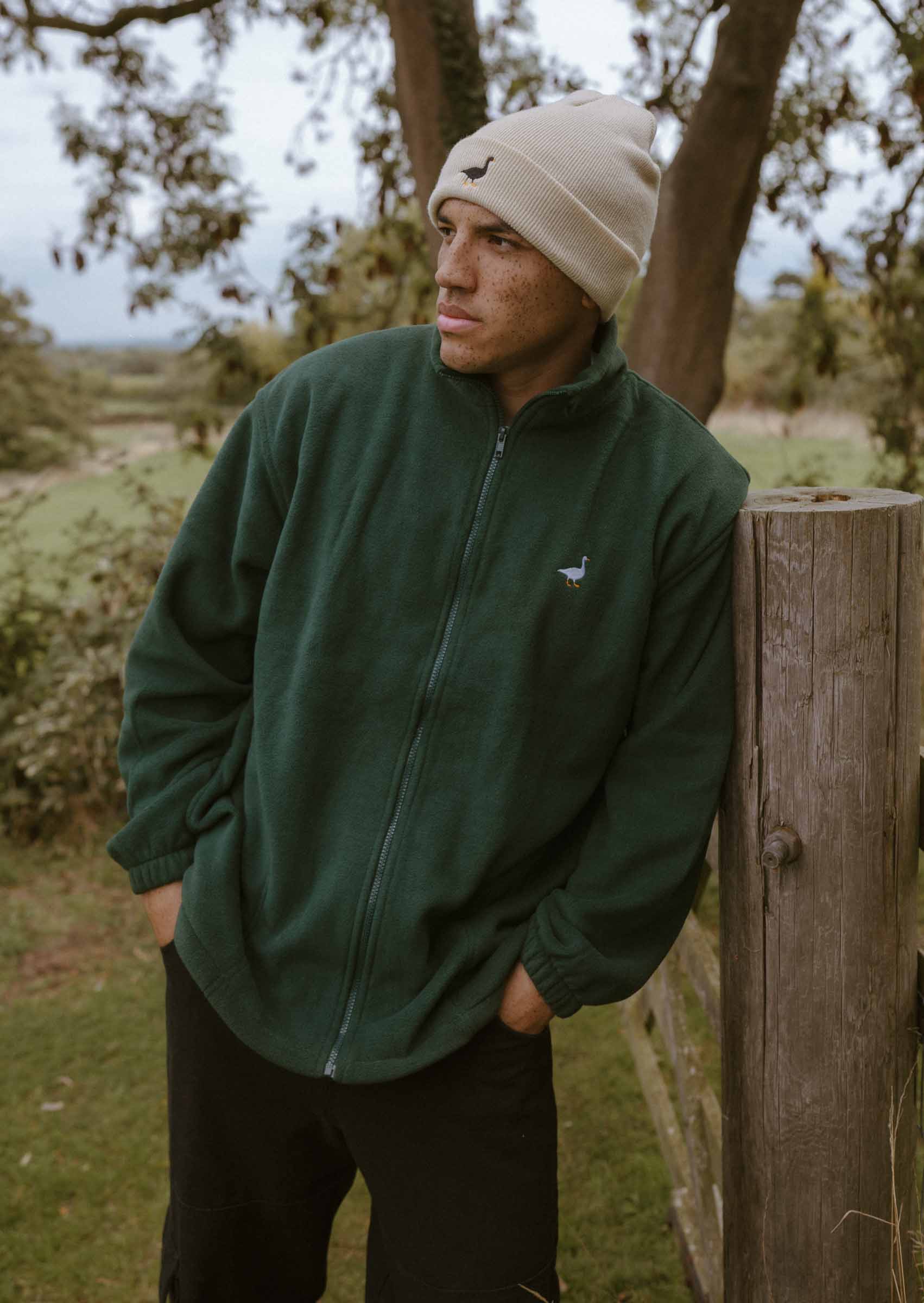 Goose Full Zip Fleece - Forest Green - Image 3