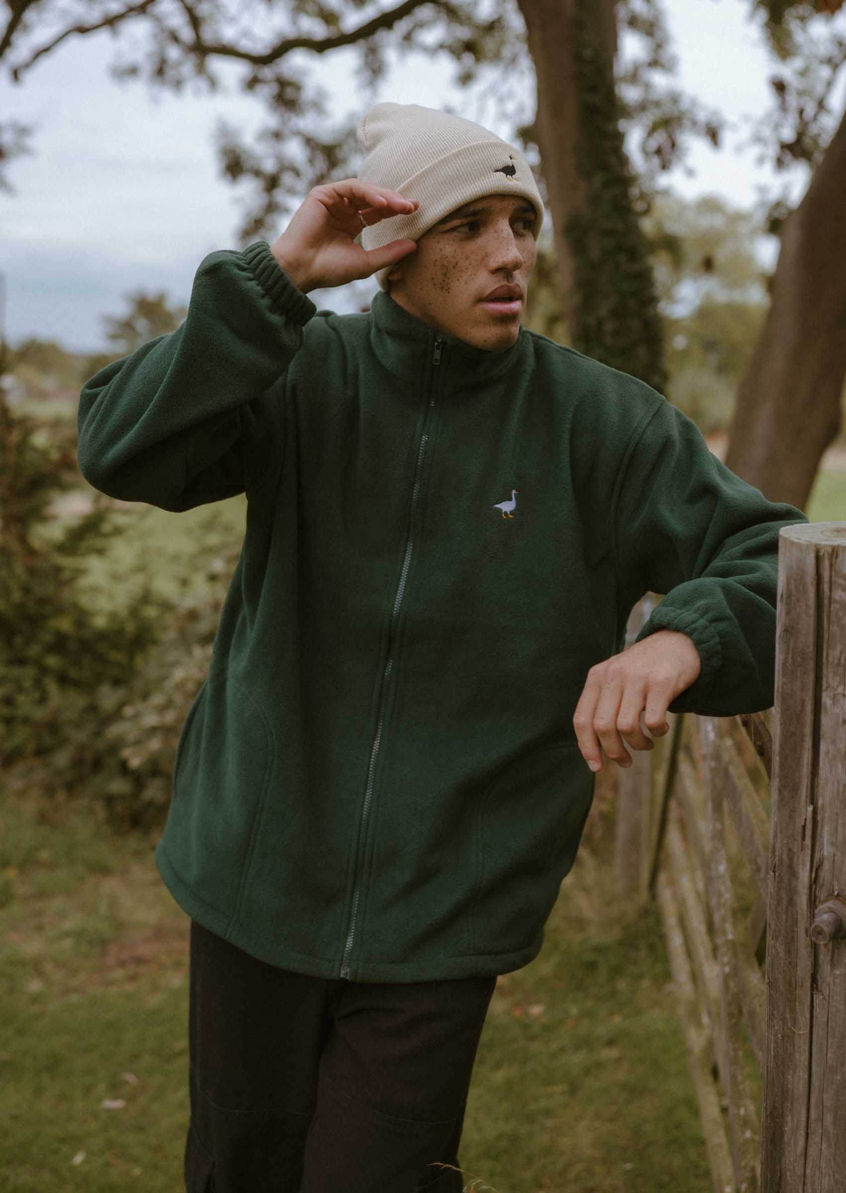 Goose Full Zip Fleece - Forest Green - Image 6