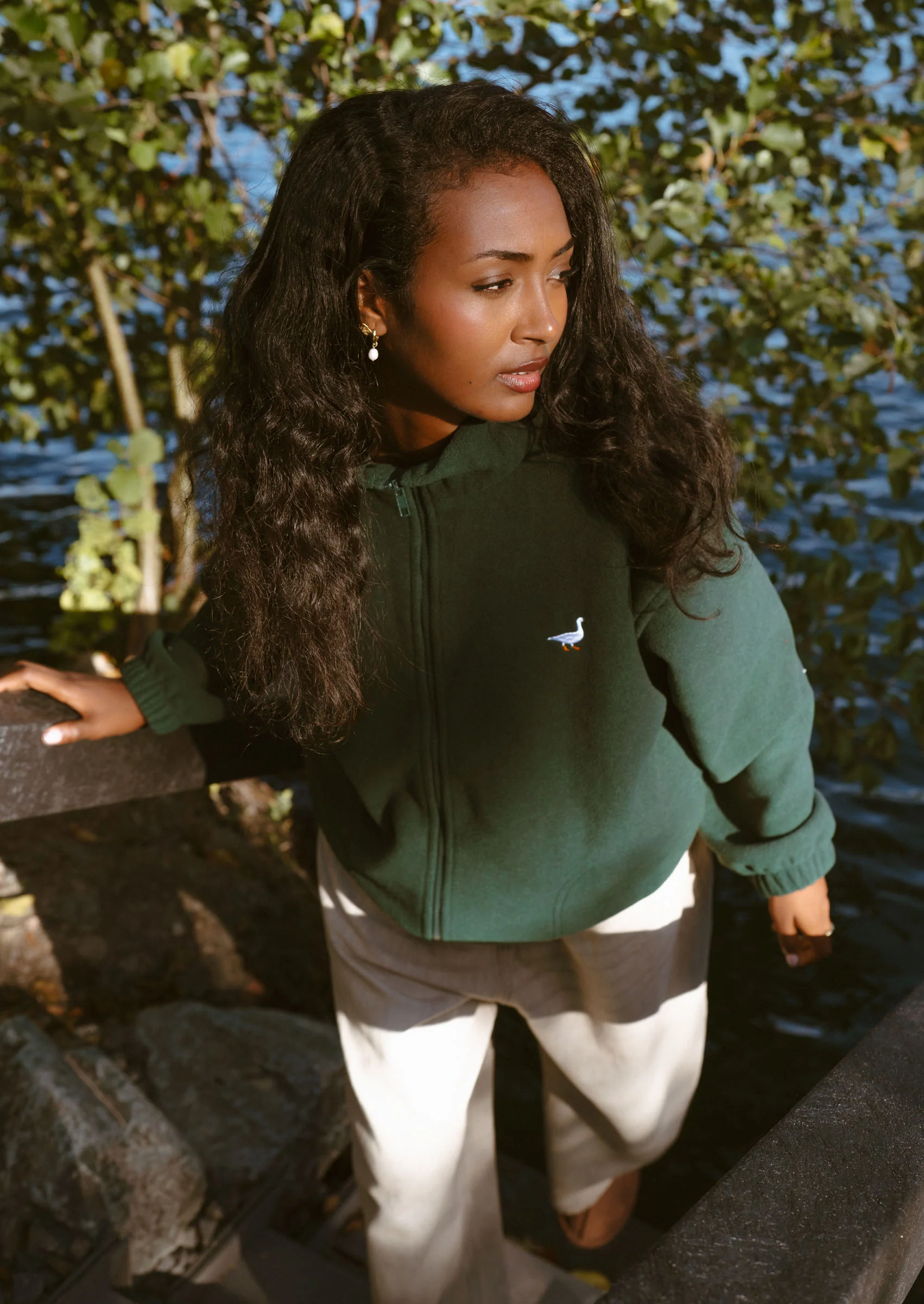 Goose Full Zip Fleece - Forest Green - Image 7