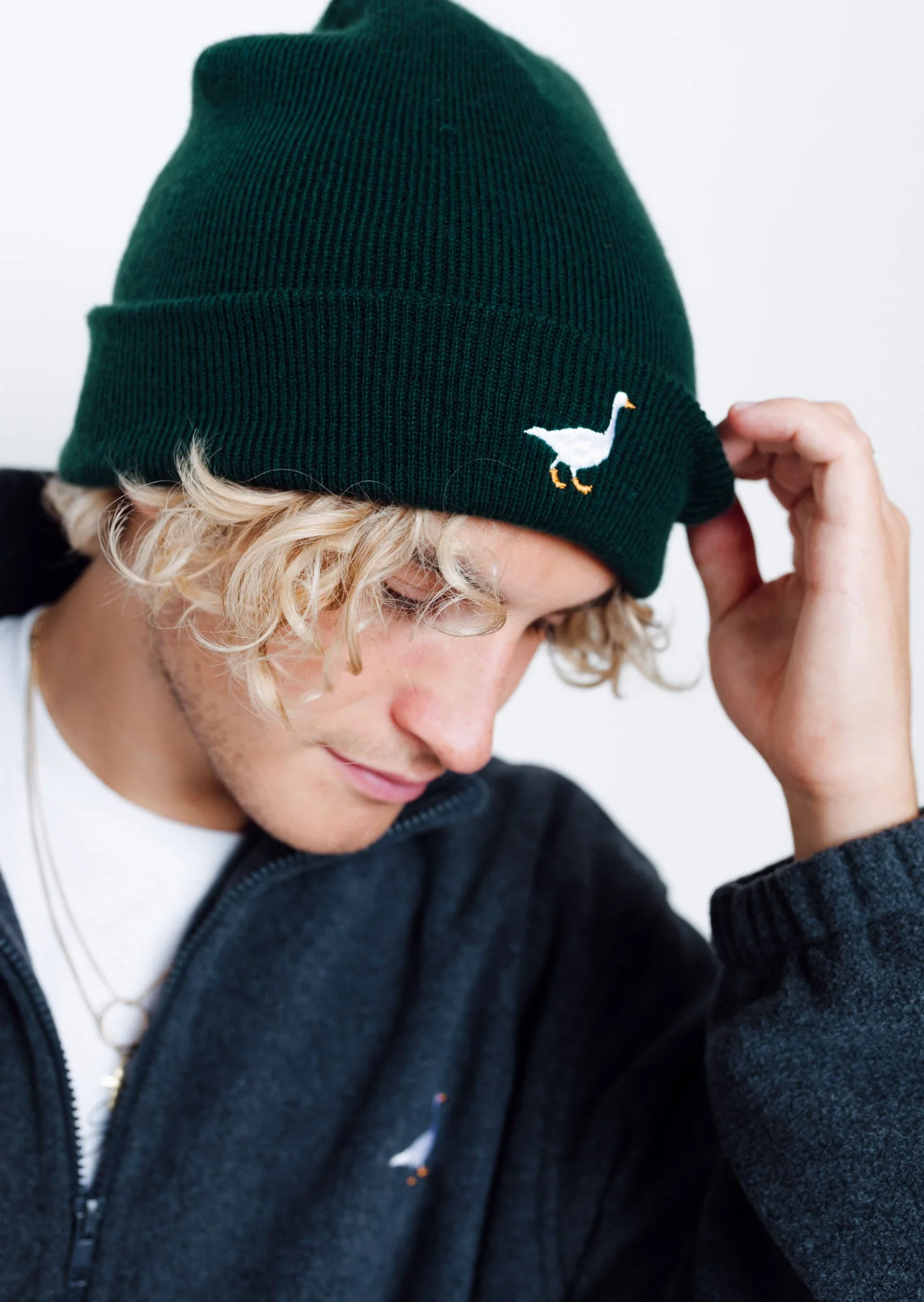 Goose Beanie - Forest Green - Image 4
