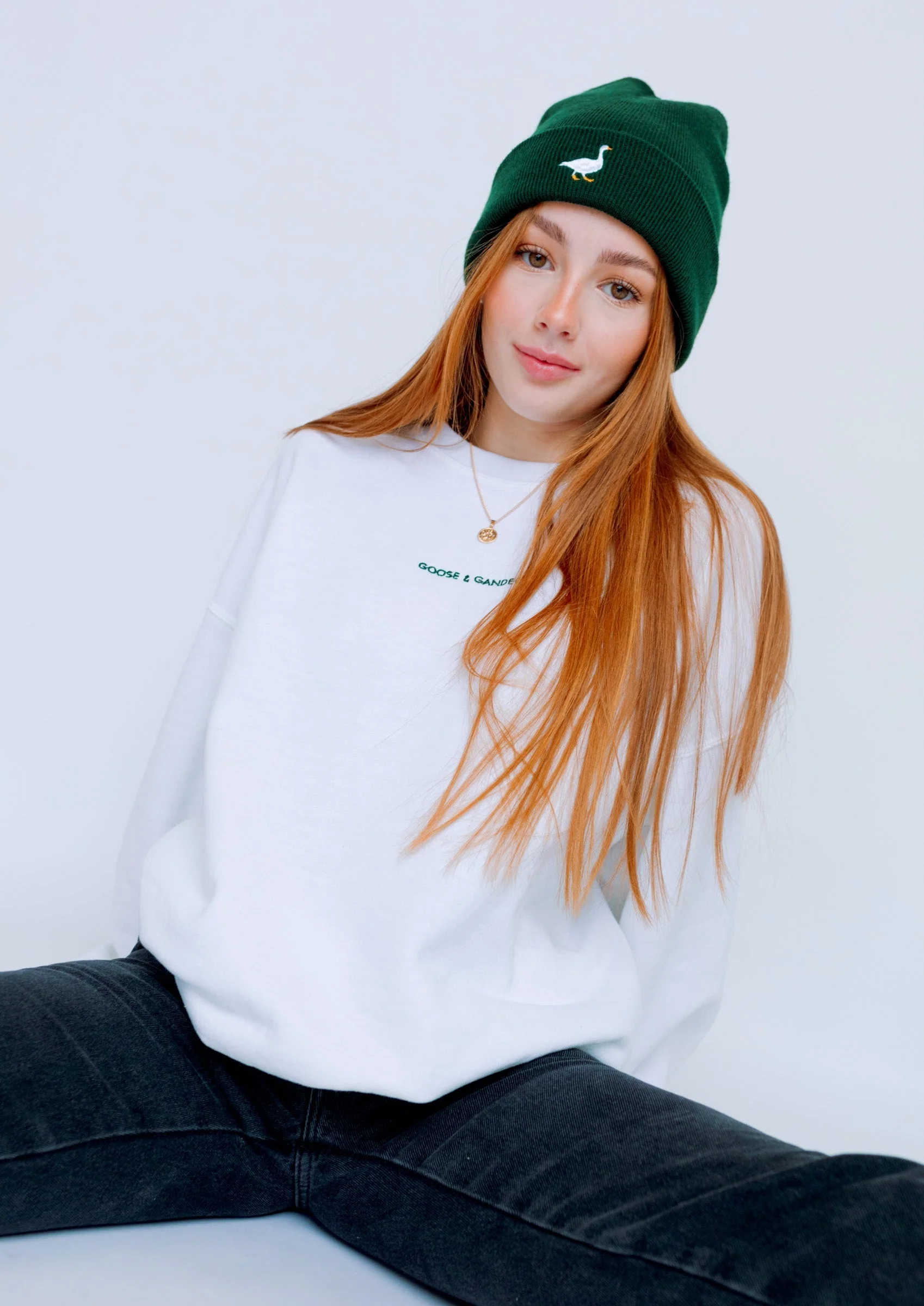 Goose Beanie - Forest Green - Image 5