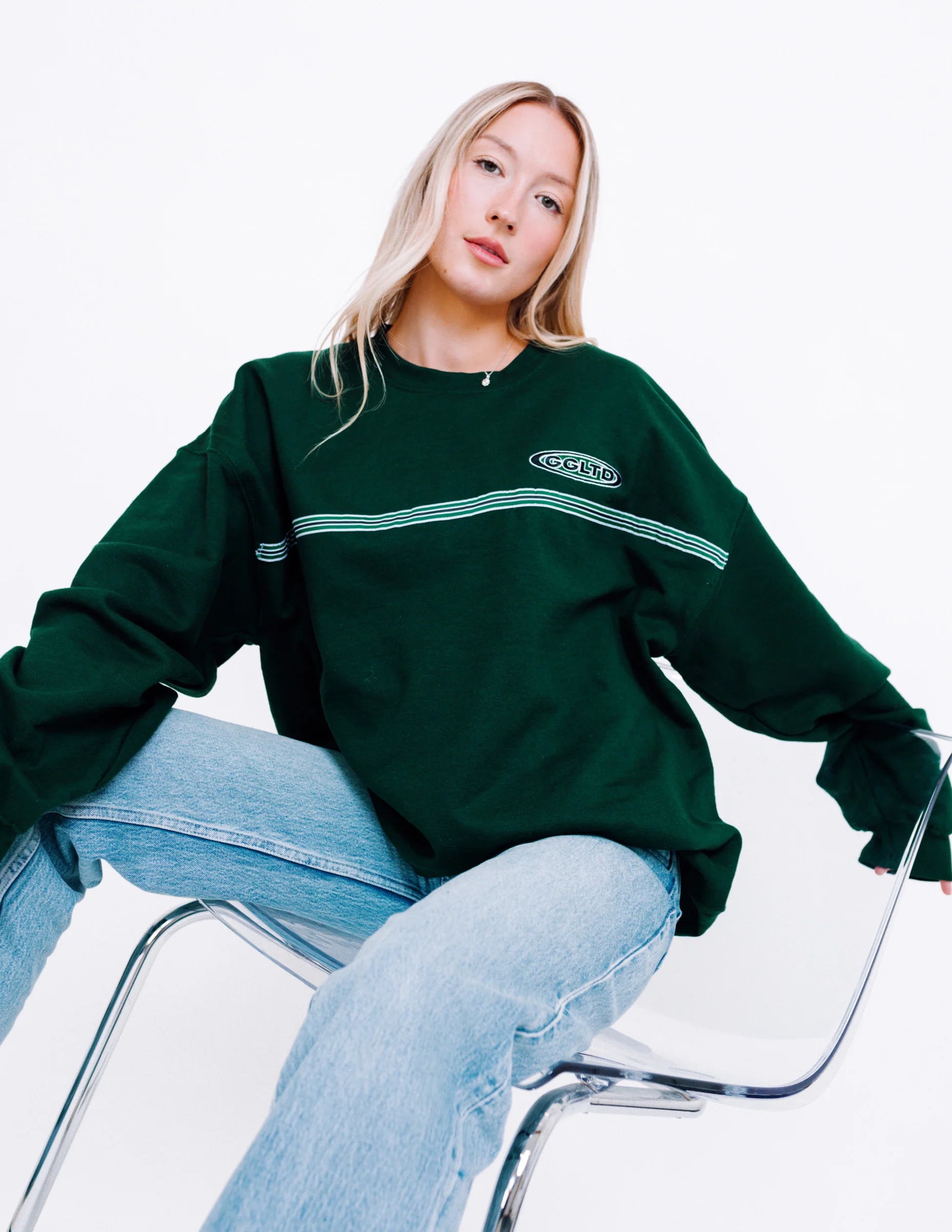 Goose League Ribbon Sweat - Forest Green - Image 10