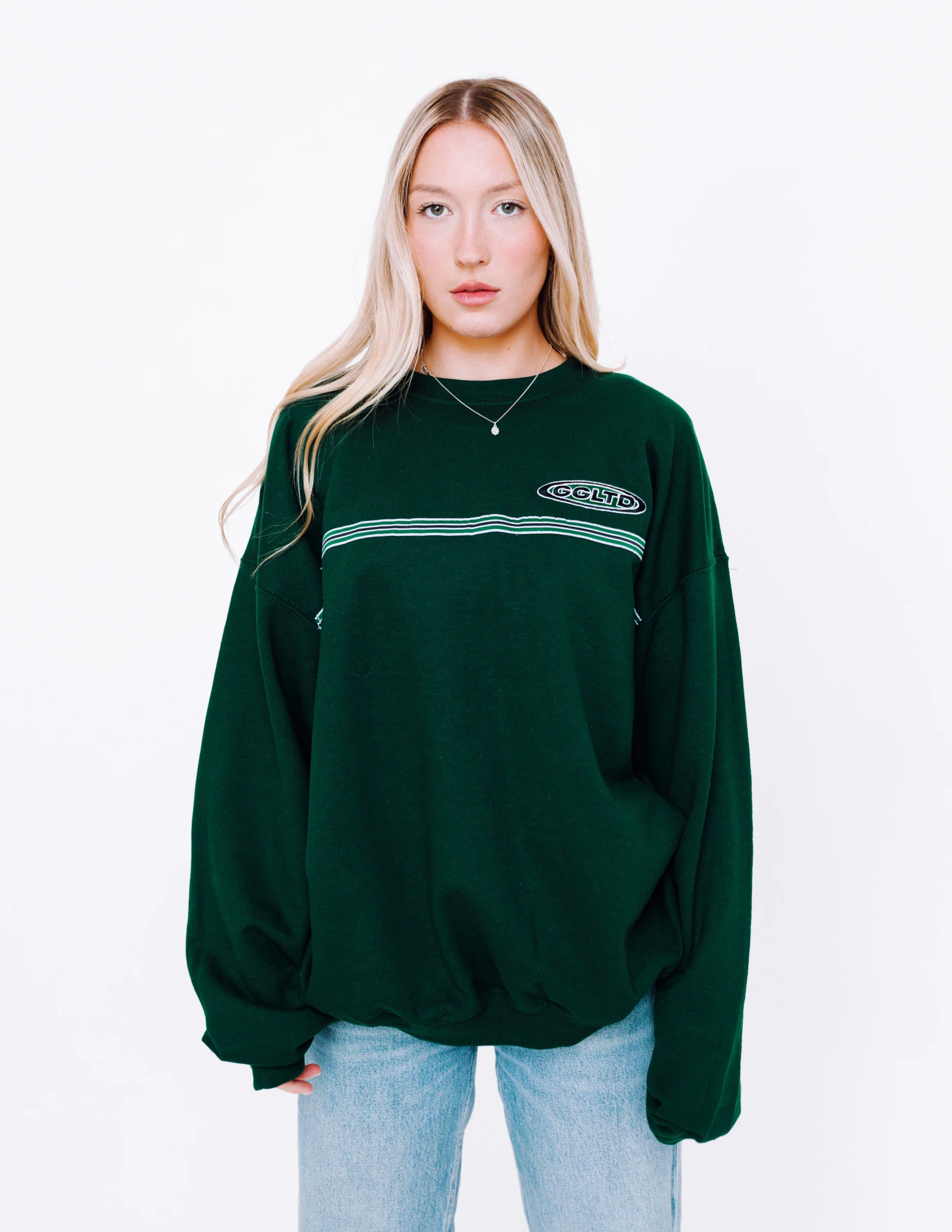 Goose League Ribbon Sweat - Forest Green - Image 3
