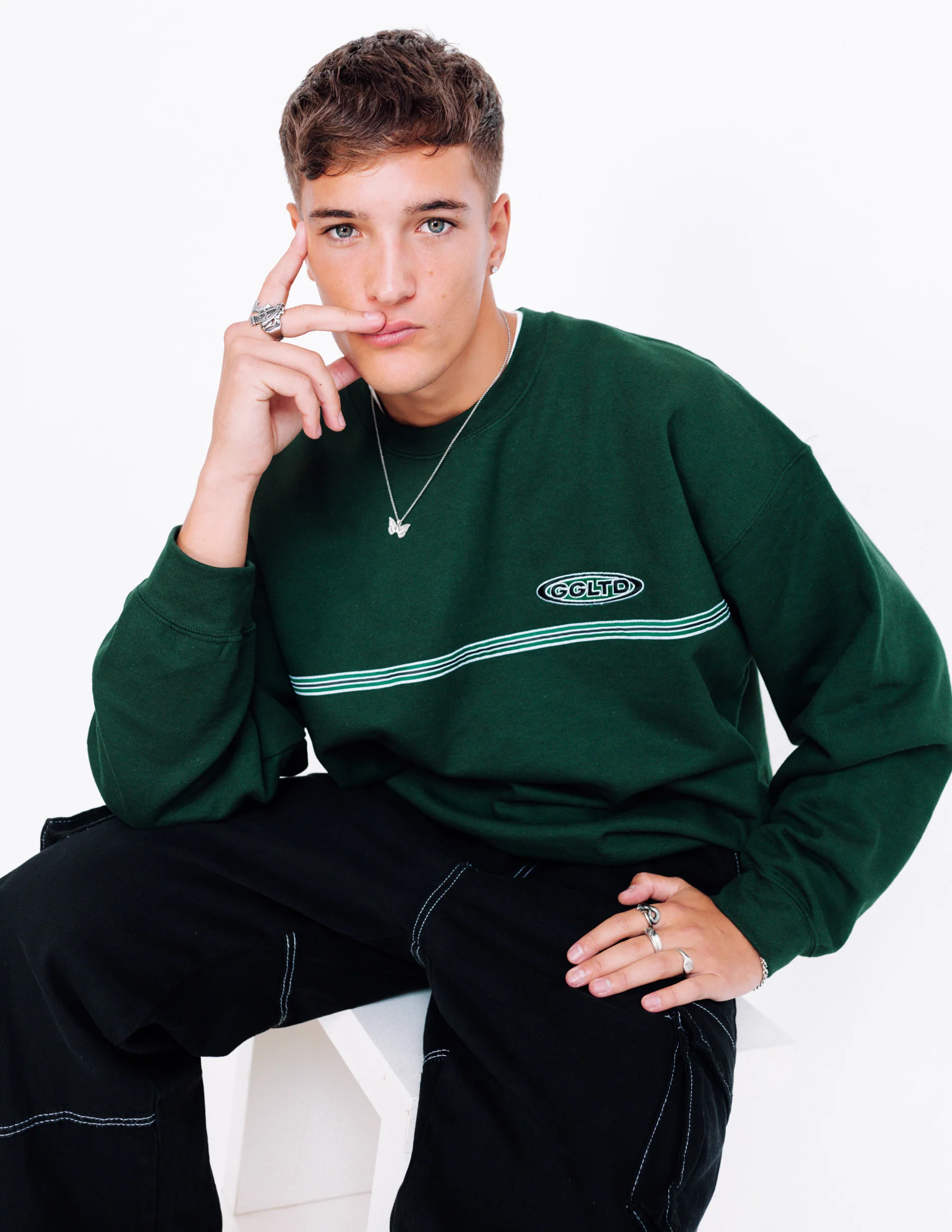 Goose League Ribbon Sweat - Forest Green - Image 5