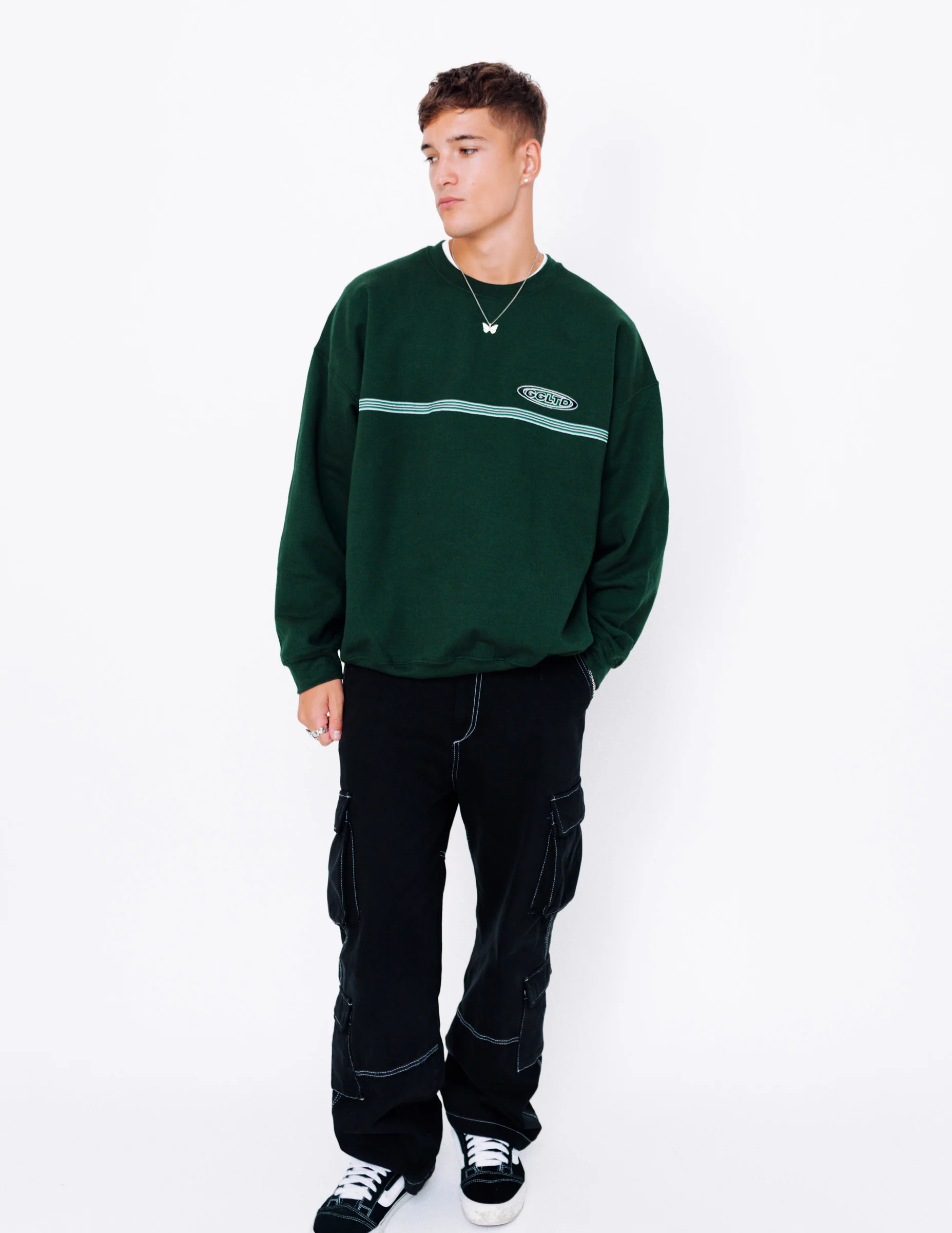 Goose League Ribbon Sweat - Forest Green - Image 7