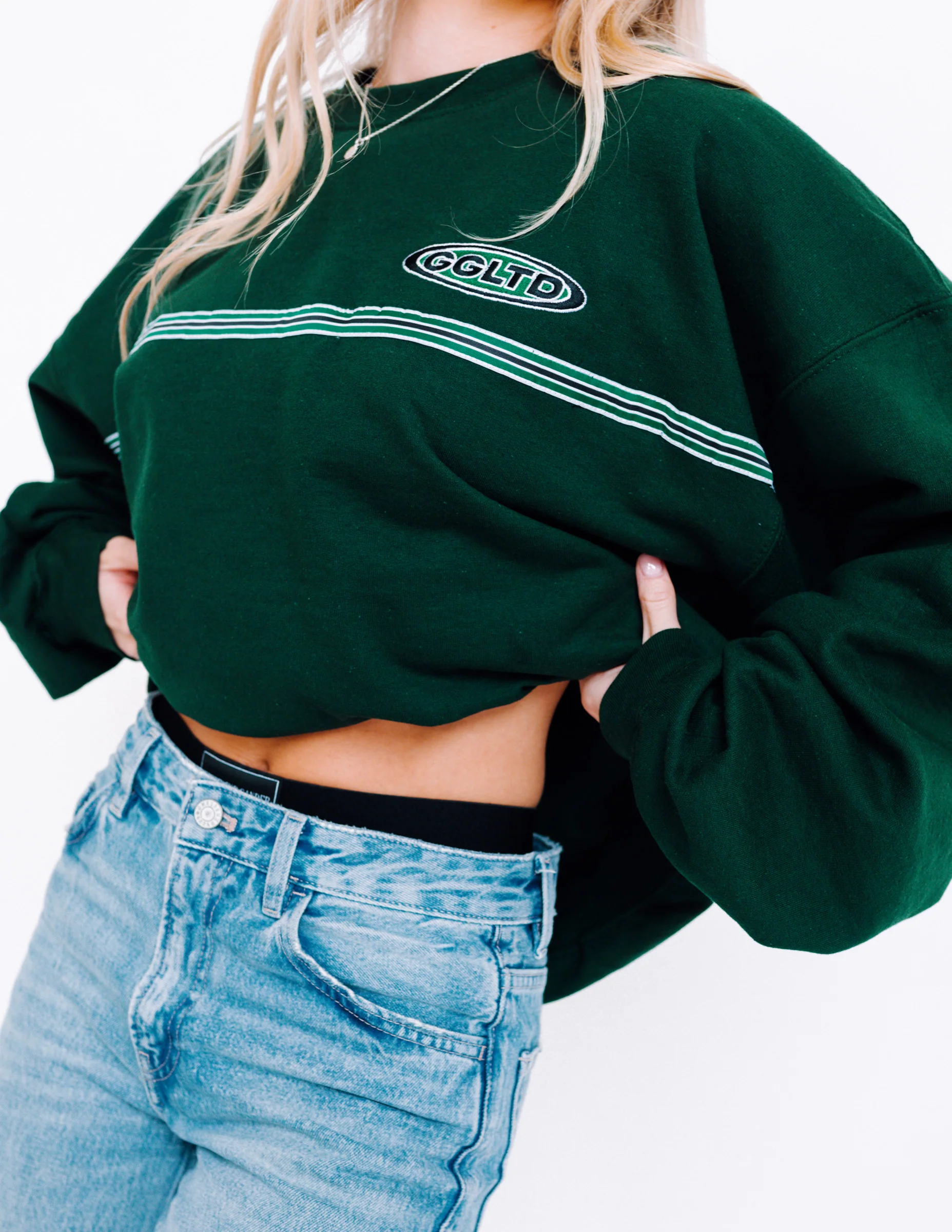 Goose League Ribbon Sweat - Forest Green - Image 9