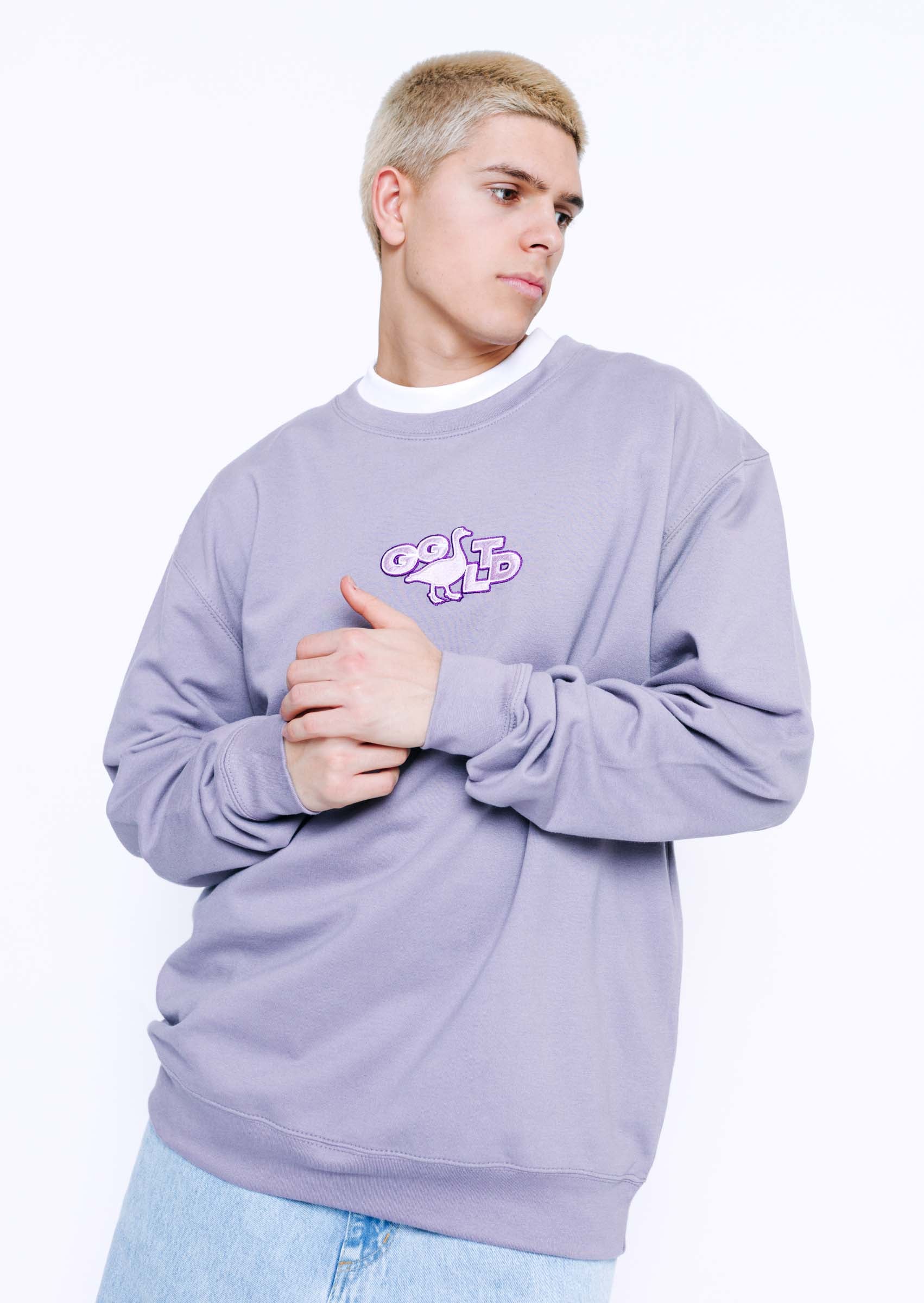GGLTD Embroidered Sweatshirt - Dusty Lilac - Image 3