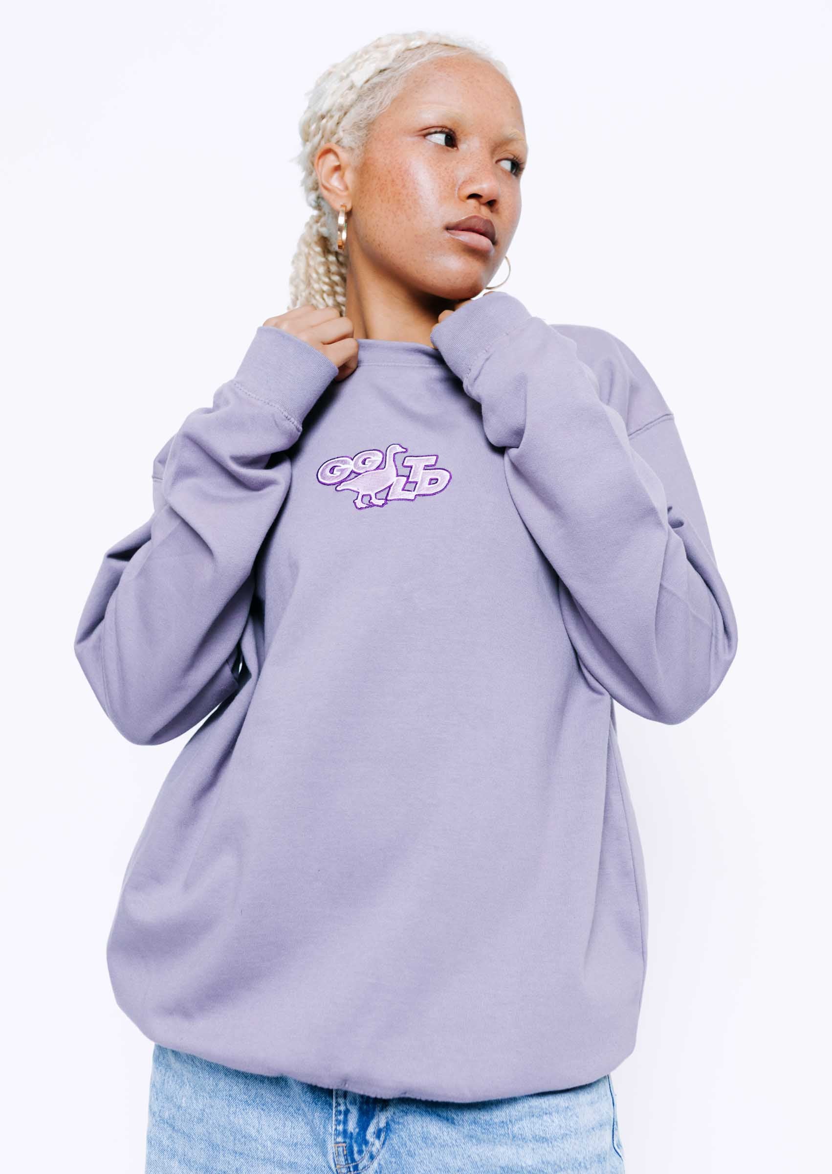 GGLTD Embroidered Sweatshirt - Dusty Lilac - Image 6