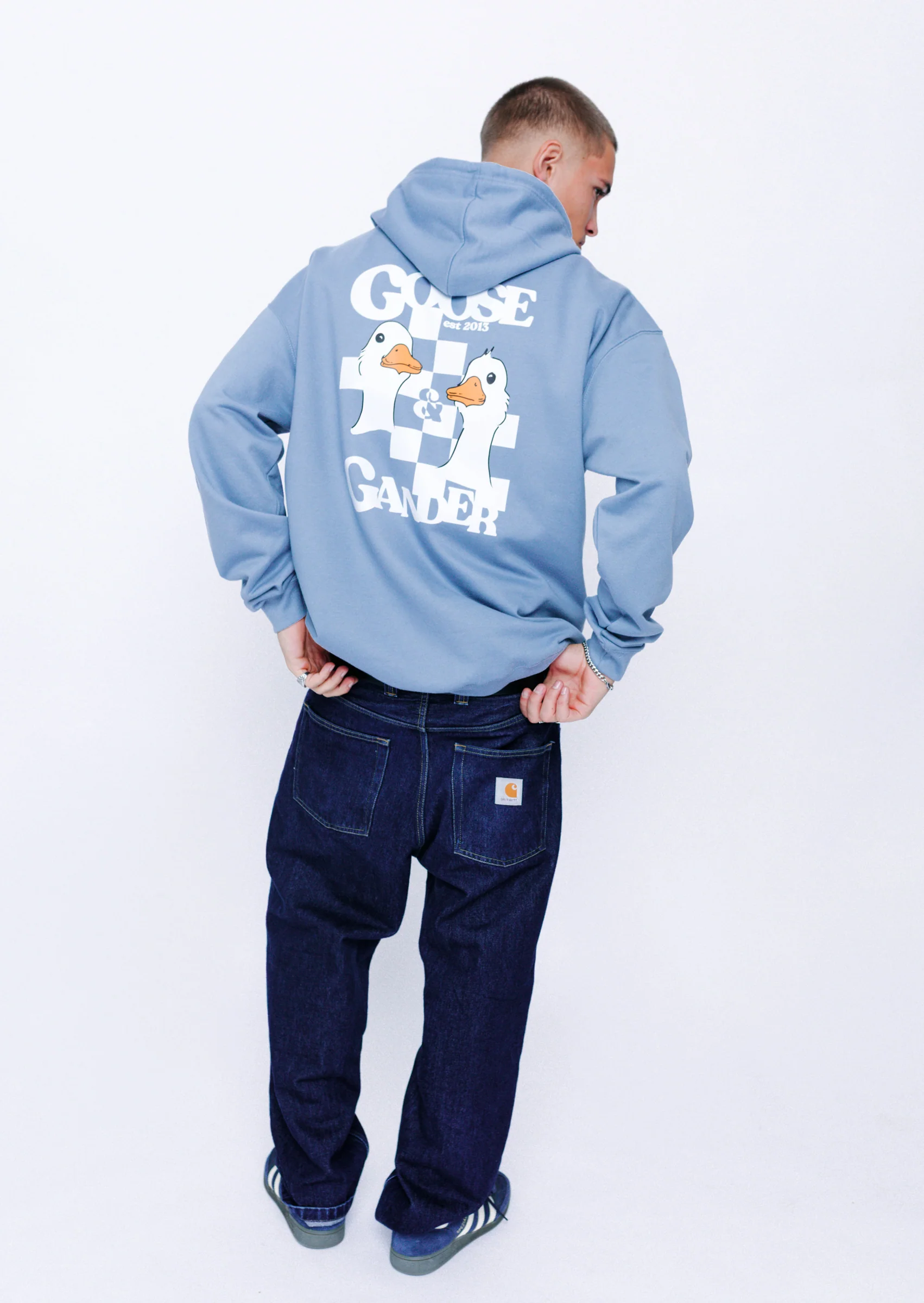 Goose Gambit Hoodie - Dusky Blue - Image 3