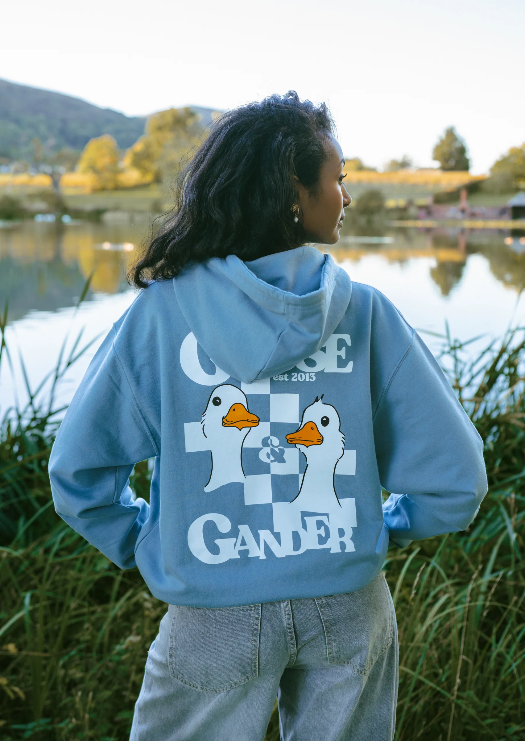 Goose Gambit Hoodie - Dusky Blue - Image 5