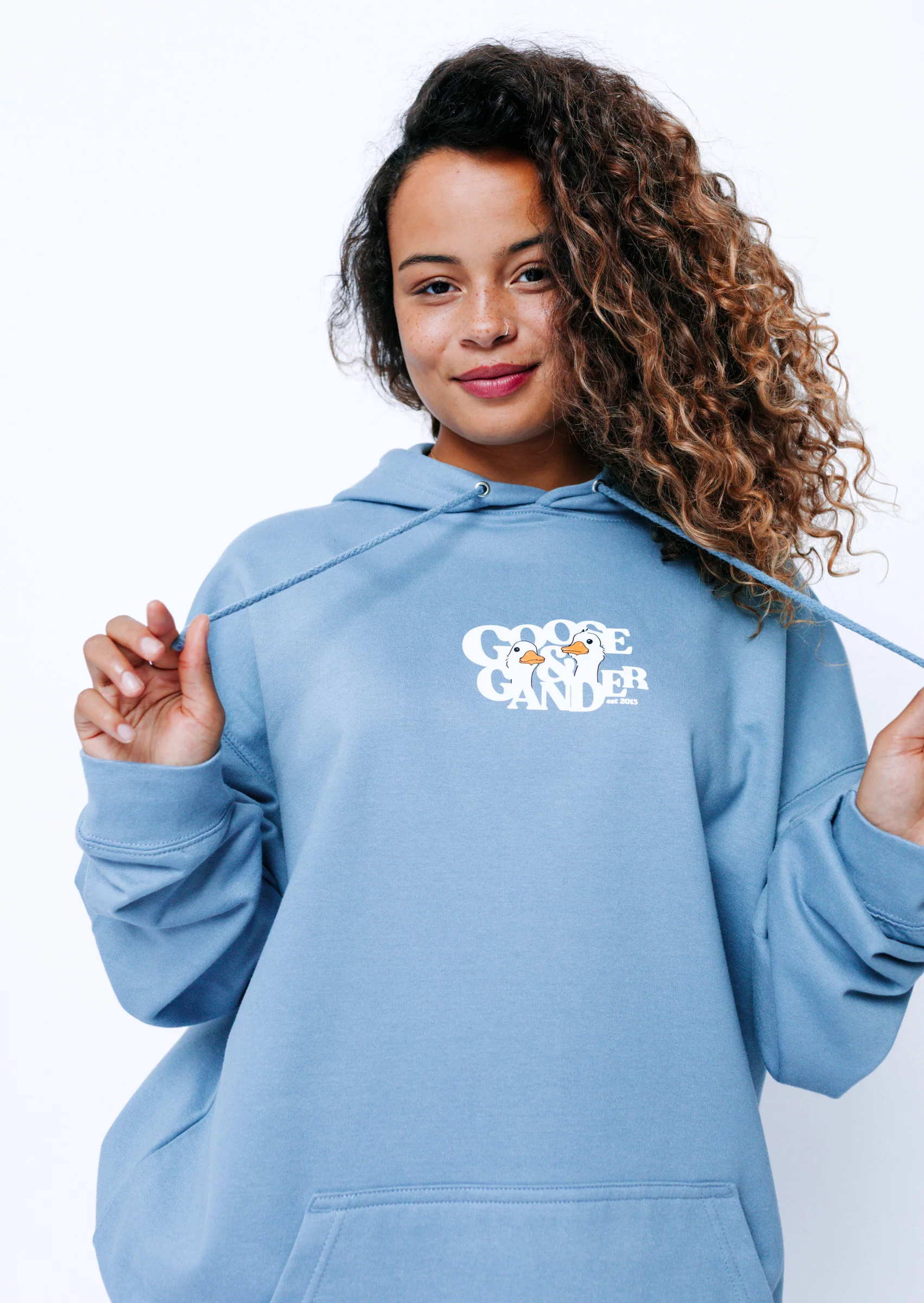 Goose Gambit Hoodie - Dusky Blue - Image 8