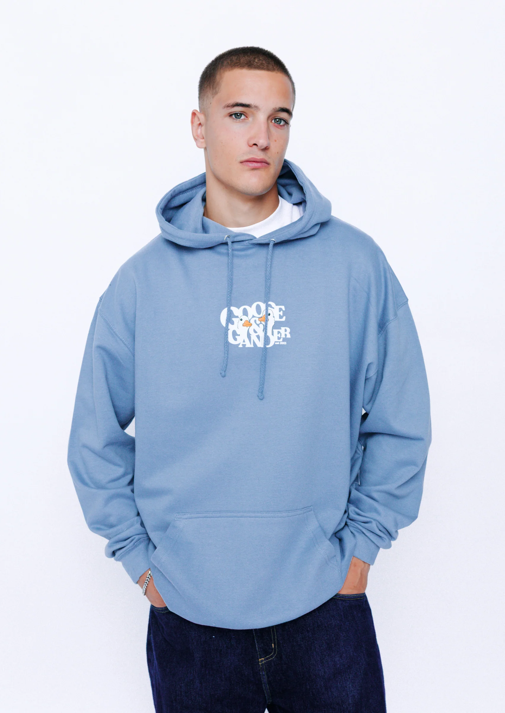 Goose Gambit Hoodie - Dusky Blue - Image 9
