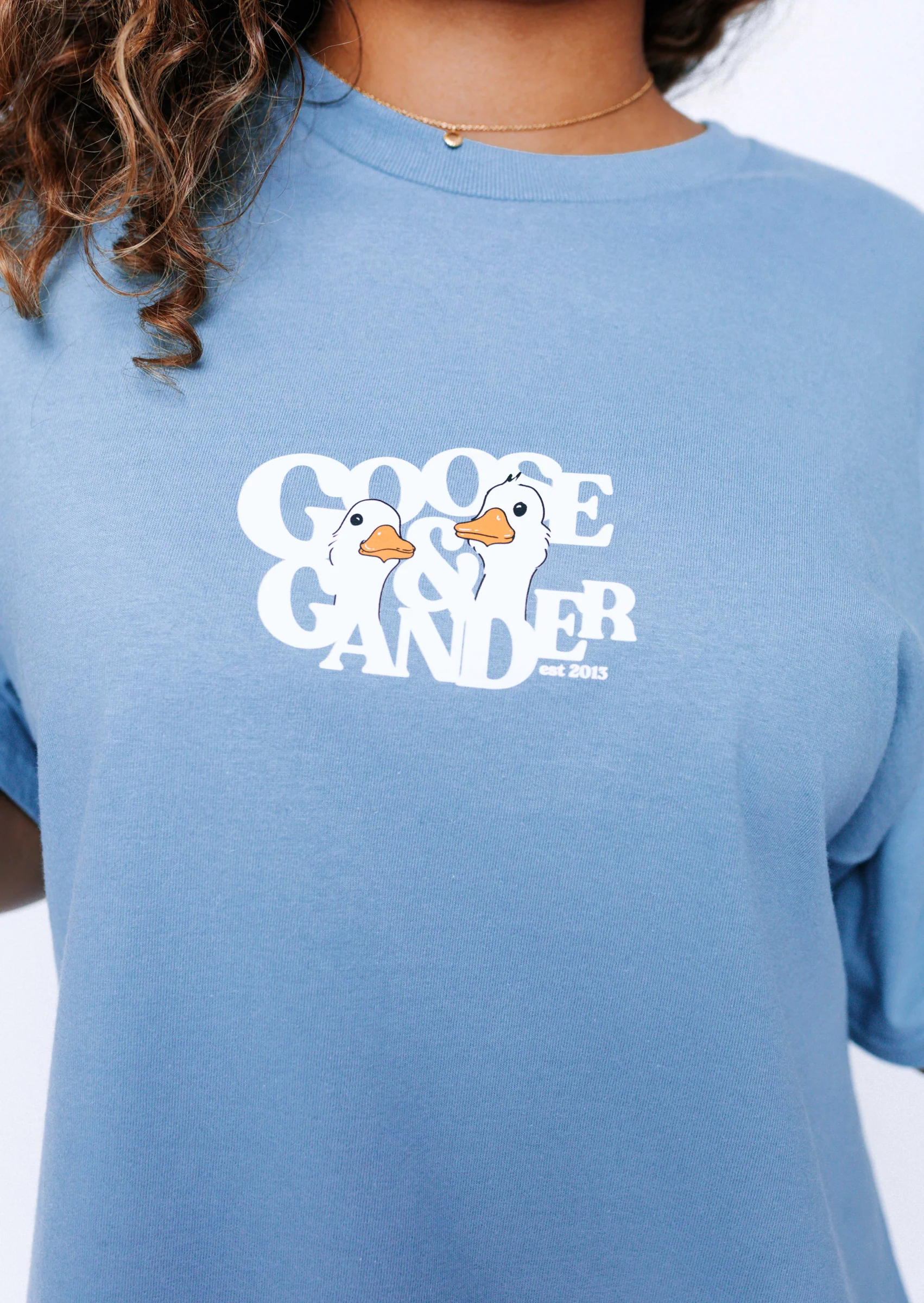 Goose Gambit Tee - Dusky Blue - Image 10