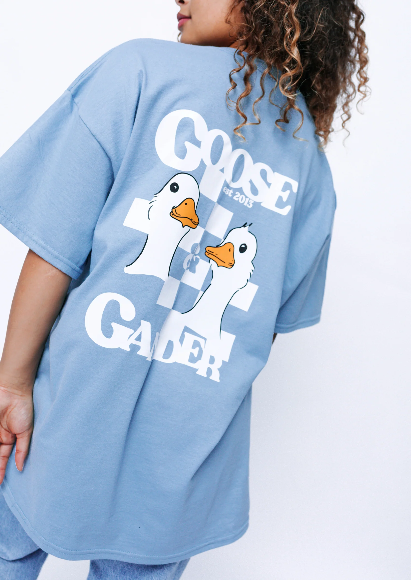 Goose Gambit Tee - Dusky Blue - Image 5