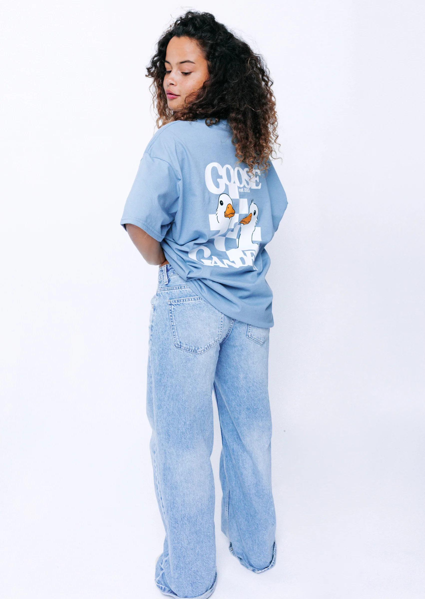 Goose Gambit Tee - Dusky Blue - Image 7