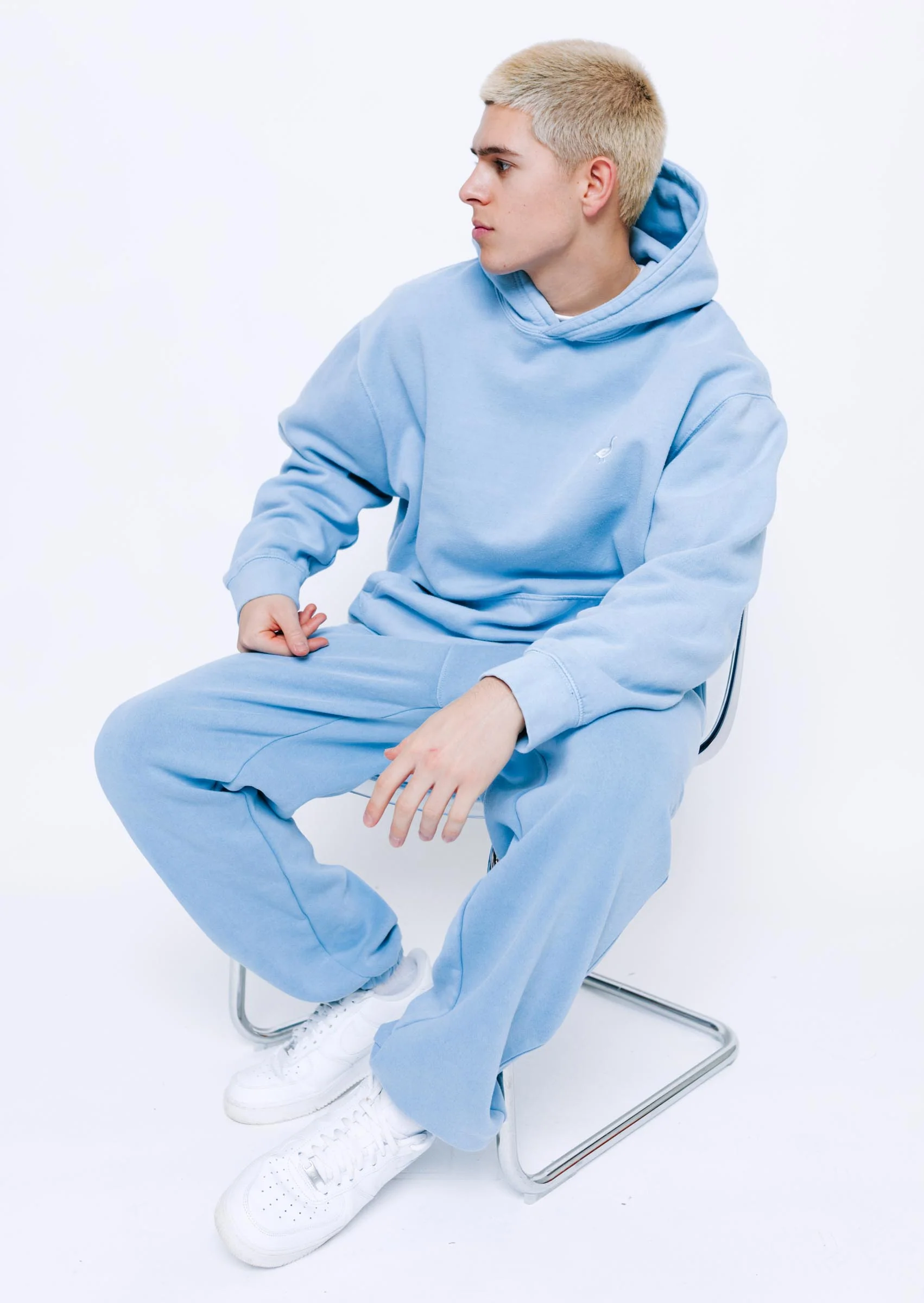 Goose Hoodie - Washed Blue - Image 7