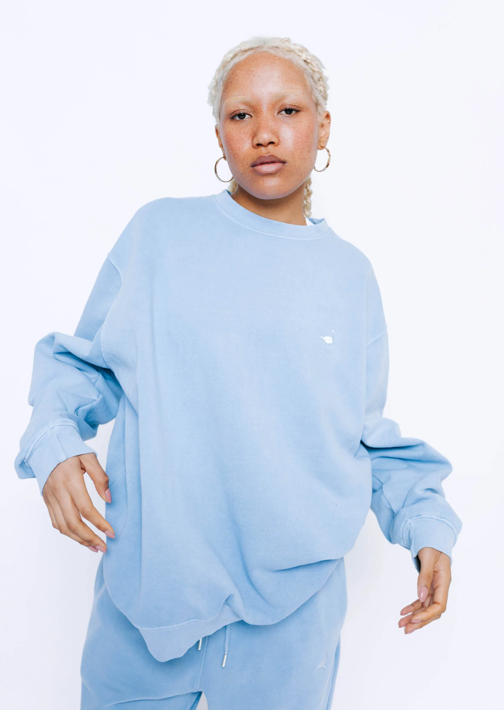 Goose Sweatshirt - Washed Blue - Image 11