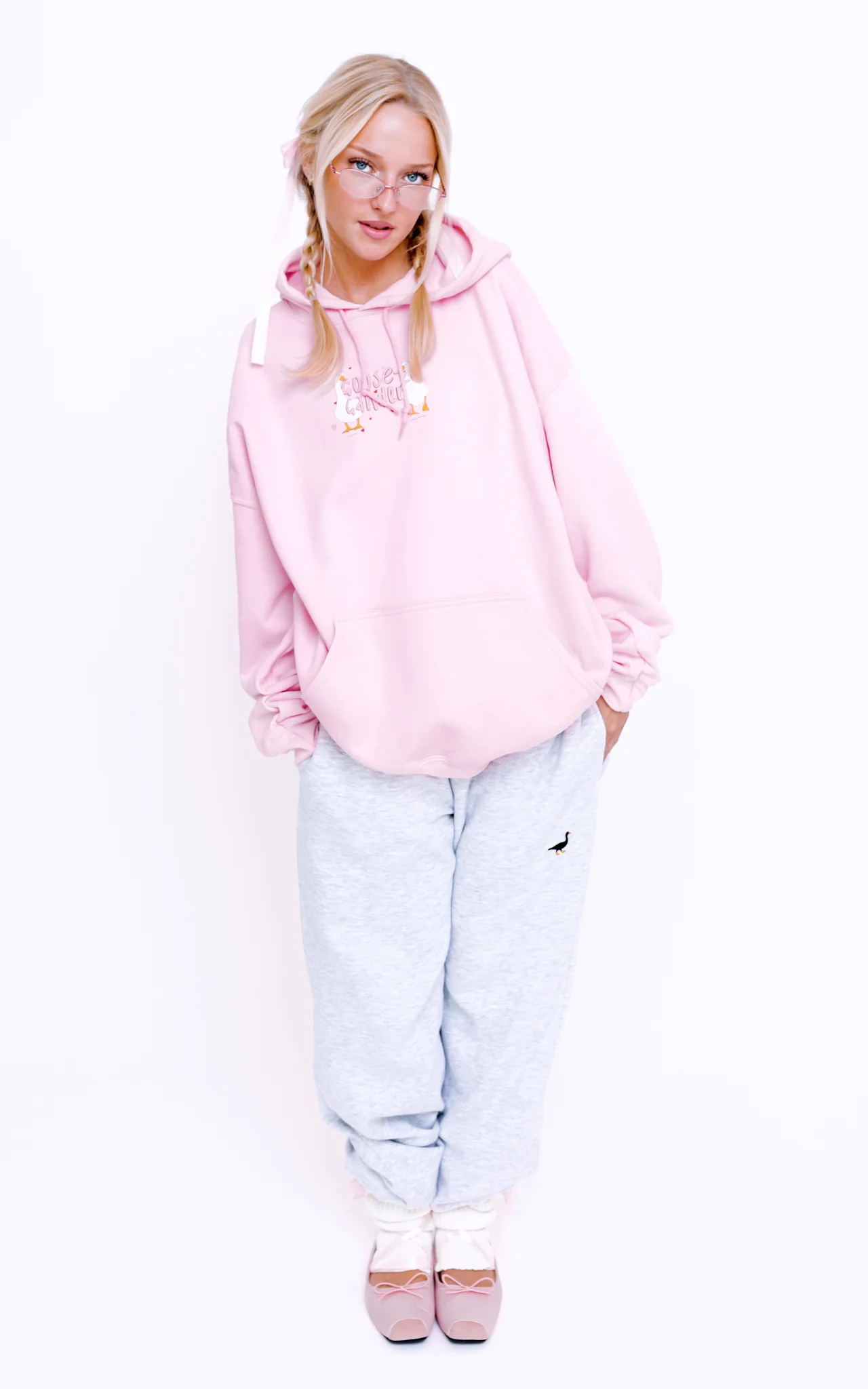 Heart Club Goose Hood - Baby Pink - Image 3