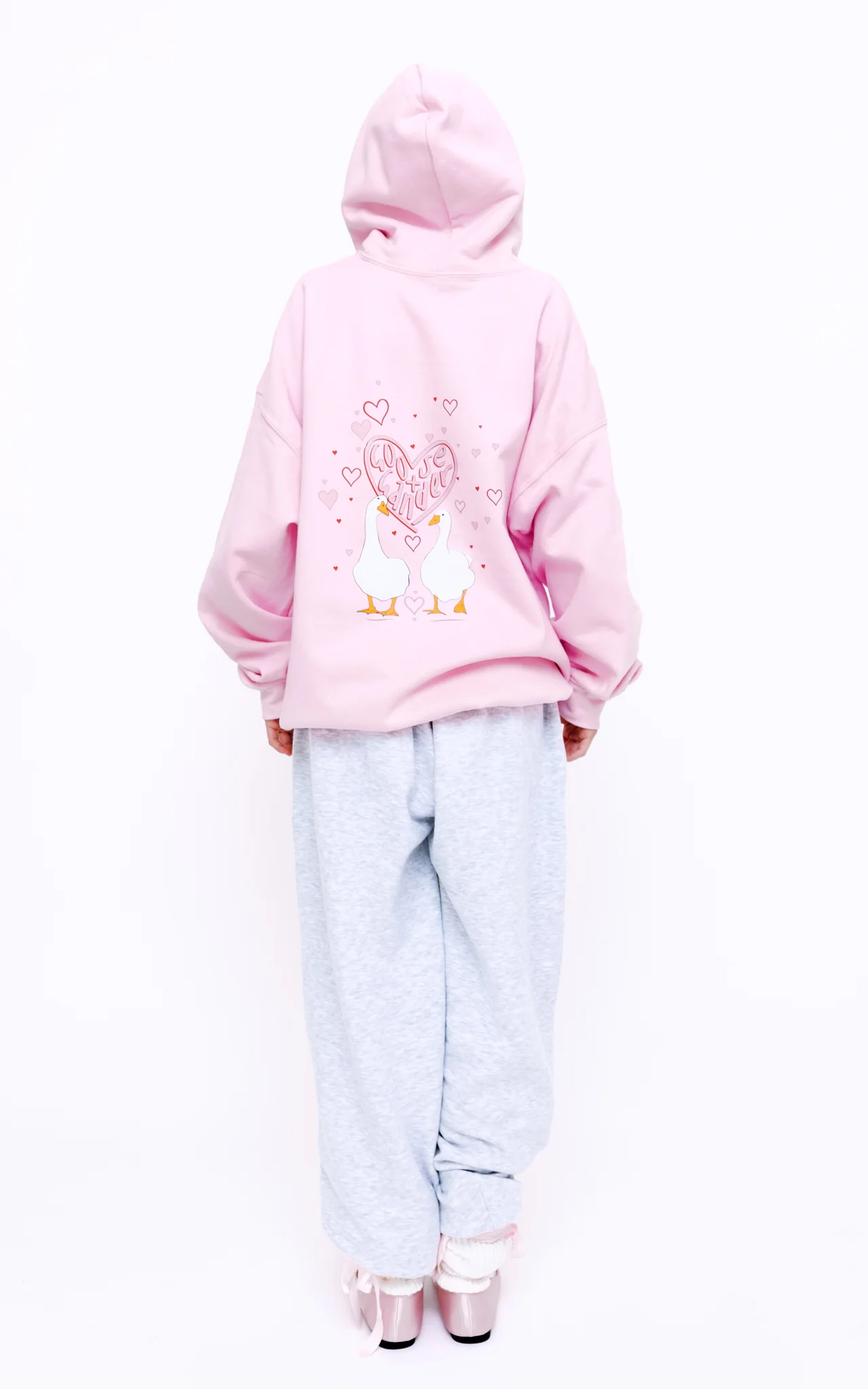 Heart Club Goose Hood - Baby Pink - Image 5