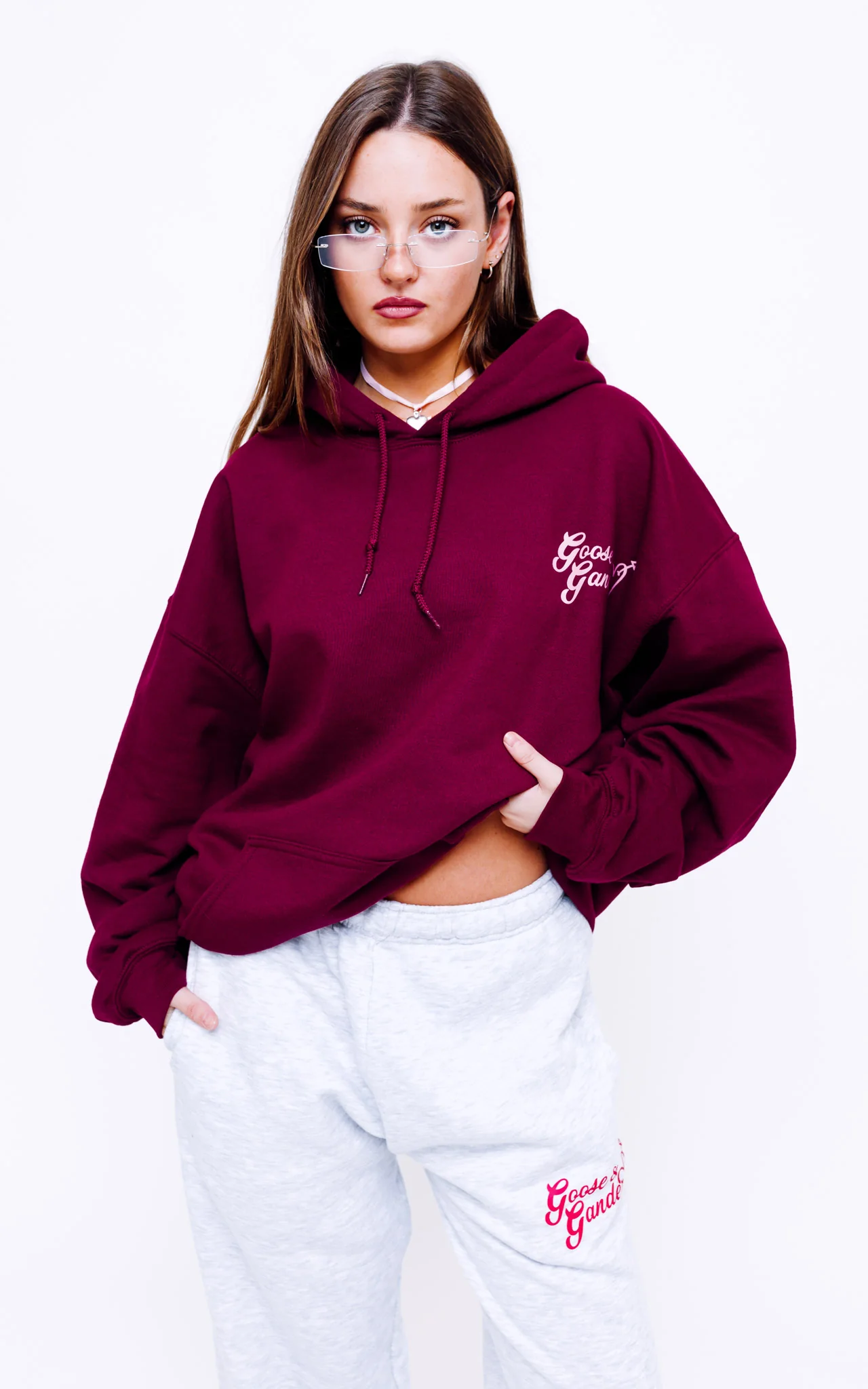 Heart Club Hood - Burgundy - Image 3