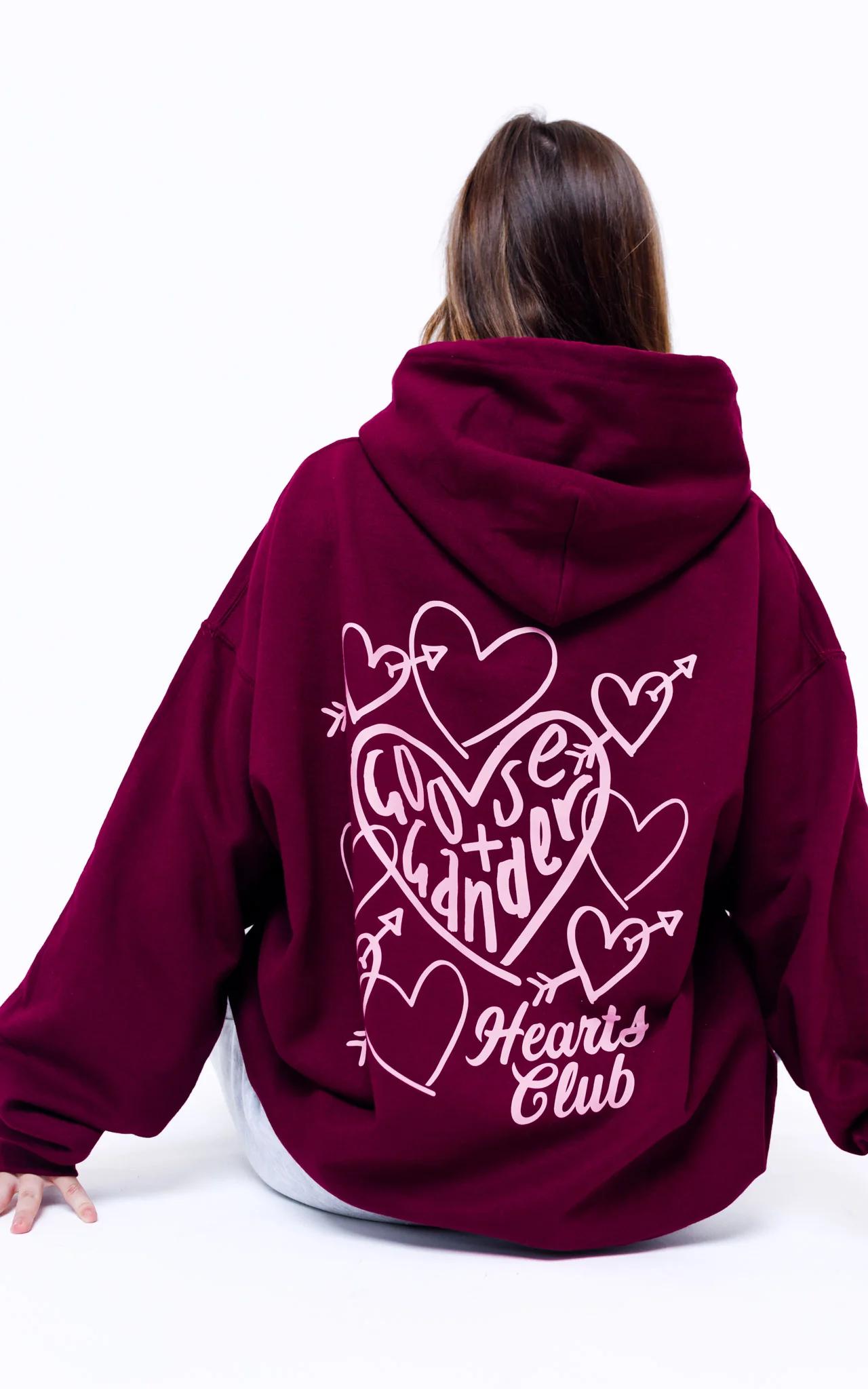 Heart Club Hood - Burgundy - Image 5