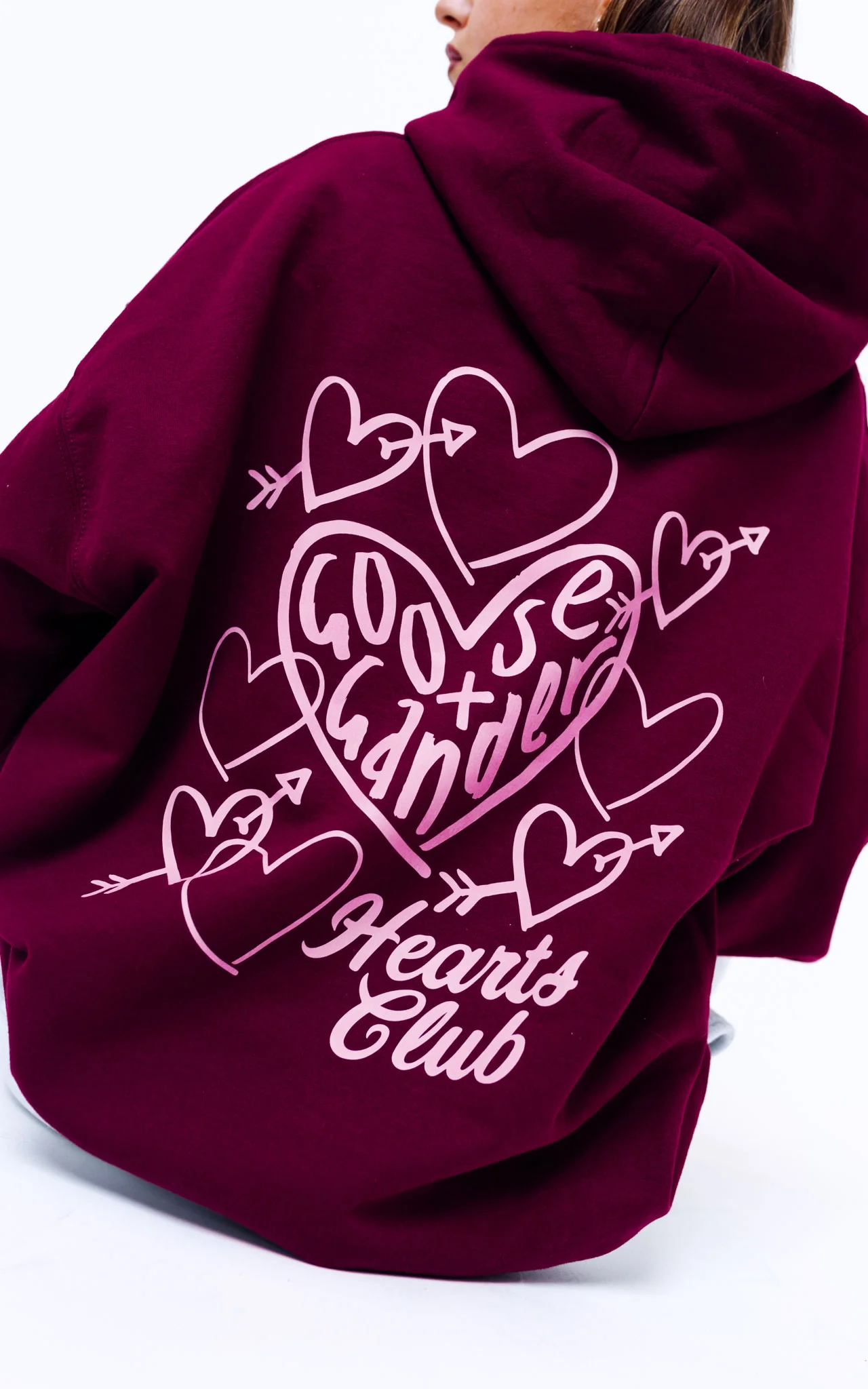 Heart Club Hood - Burgundy - Image 8