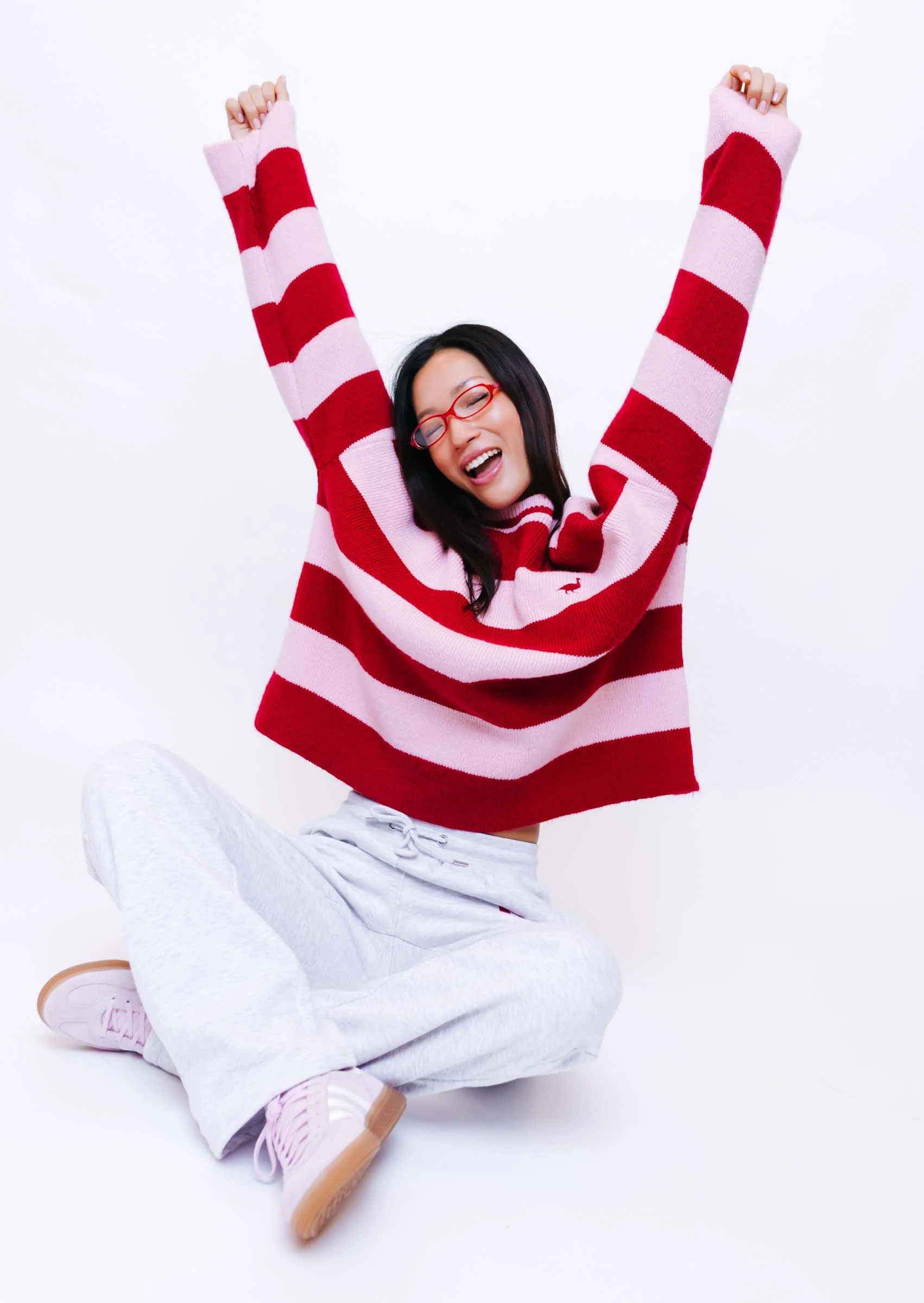Knitted Striped Goose Sweatshirt - Image 4