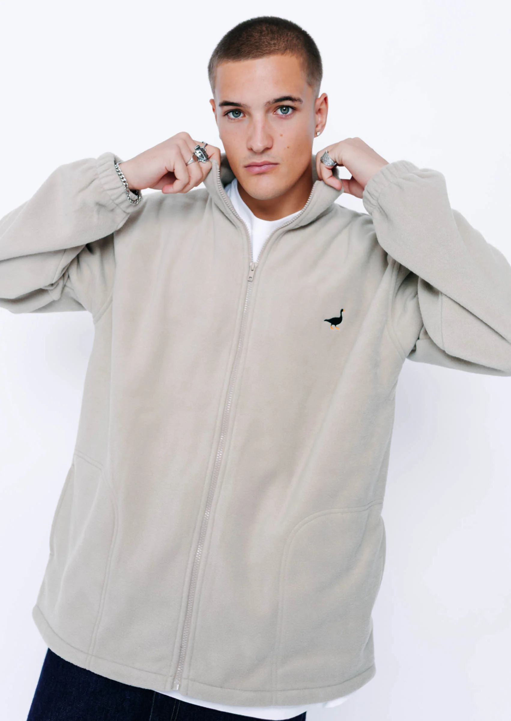 Goose Full Zip Fleece - Sand - Image 11