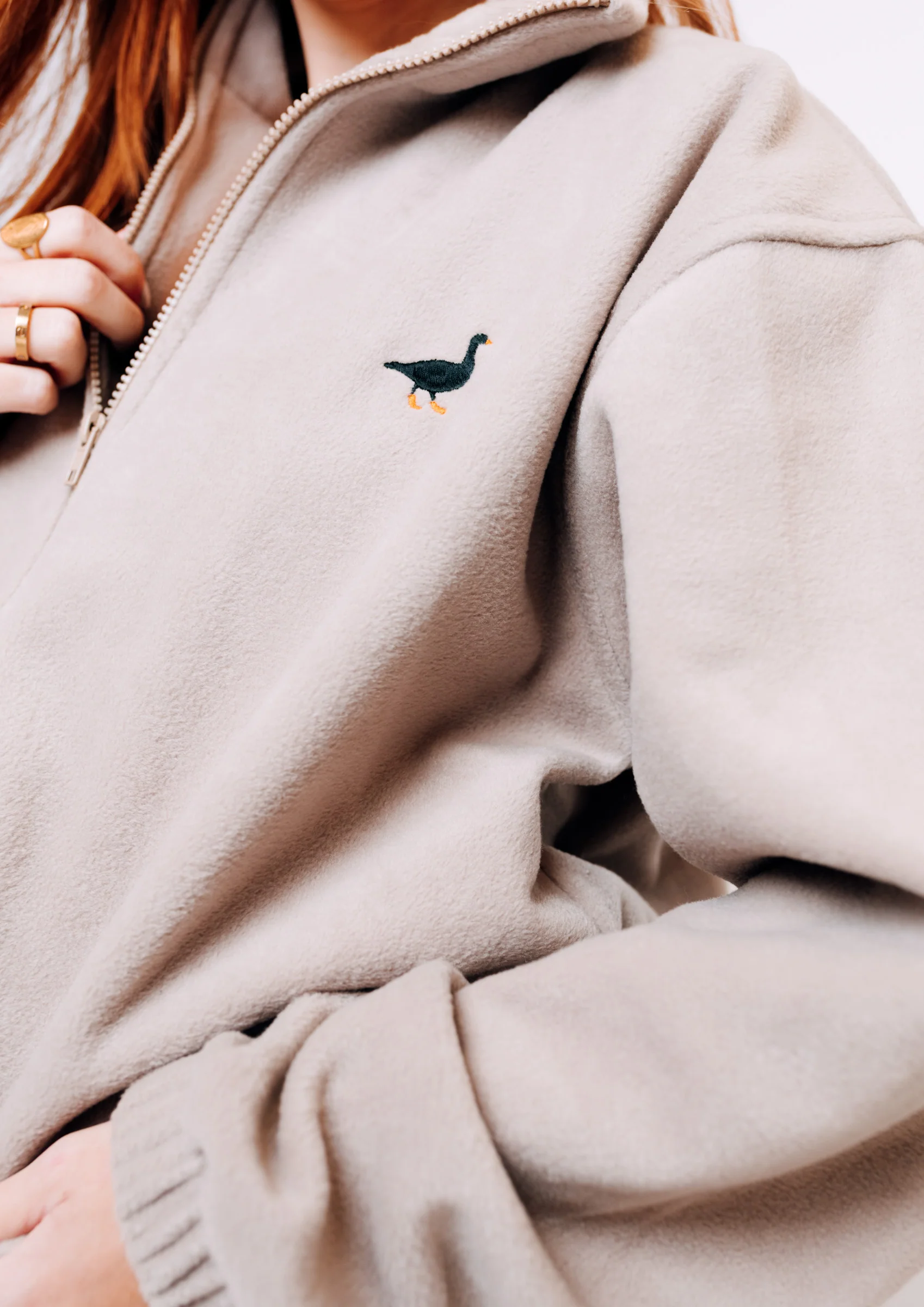 Goose Full Zip Fleece - Sand - Image 12
