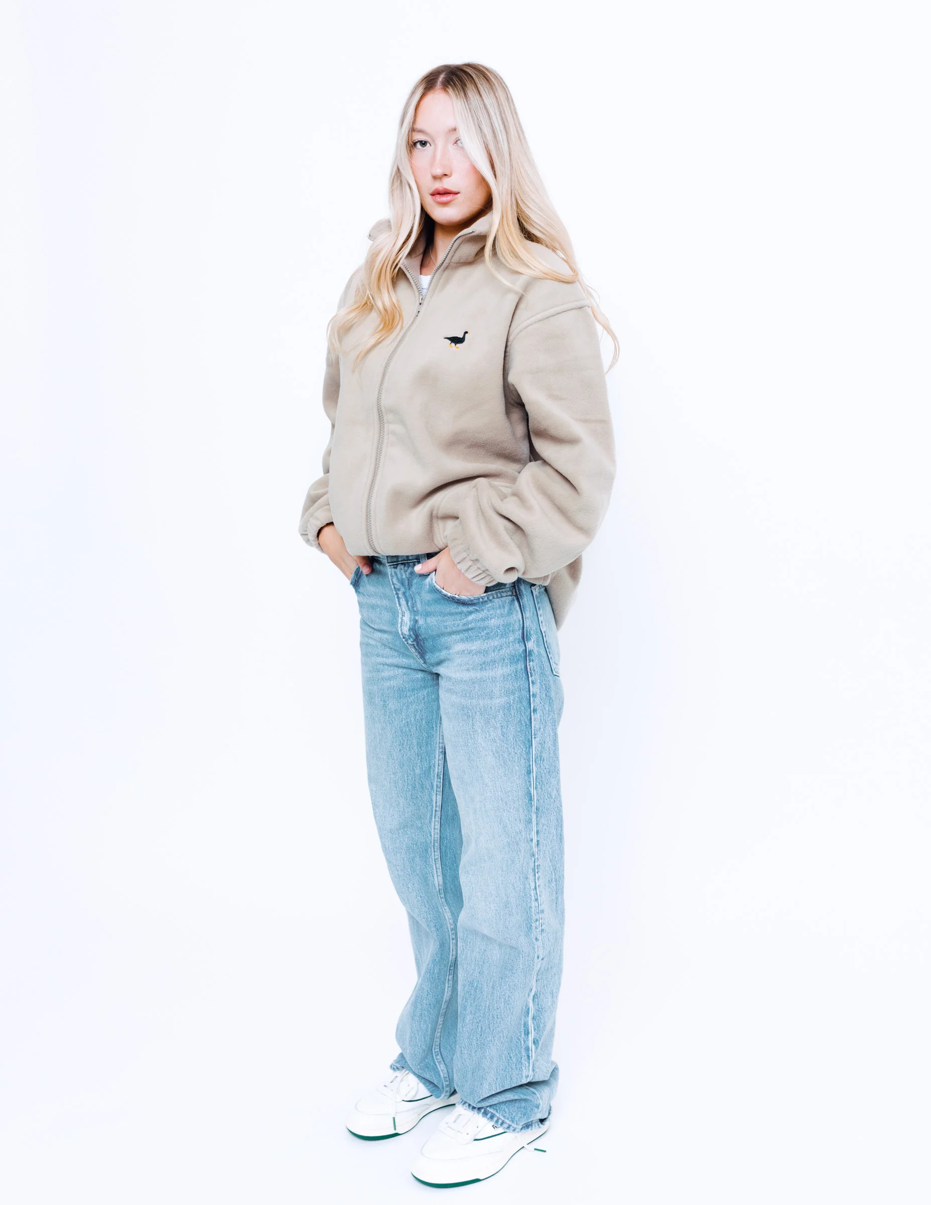 Goose Full Zip Fleece - Sand - Image 13