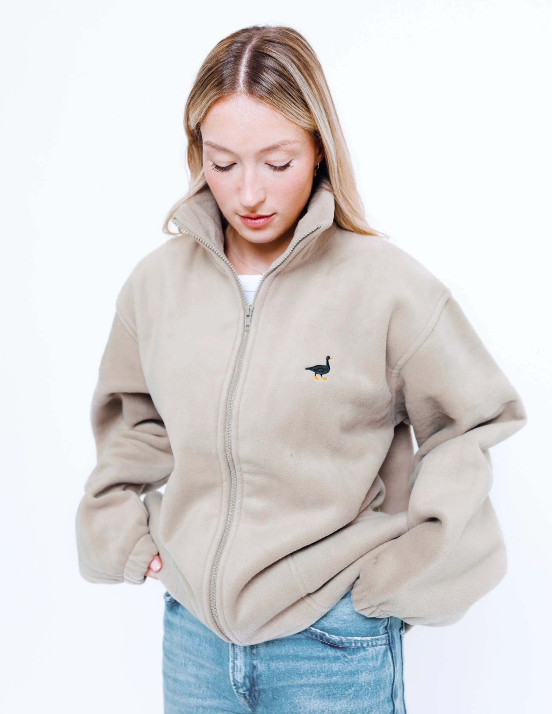 Goose Full Zip Fleece - Sand - Image 15