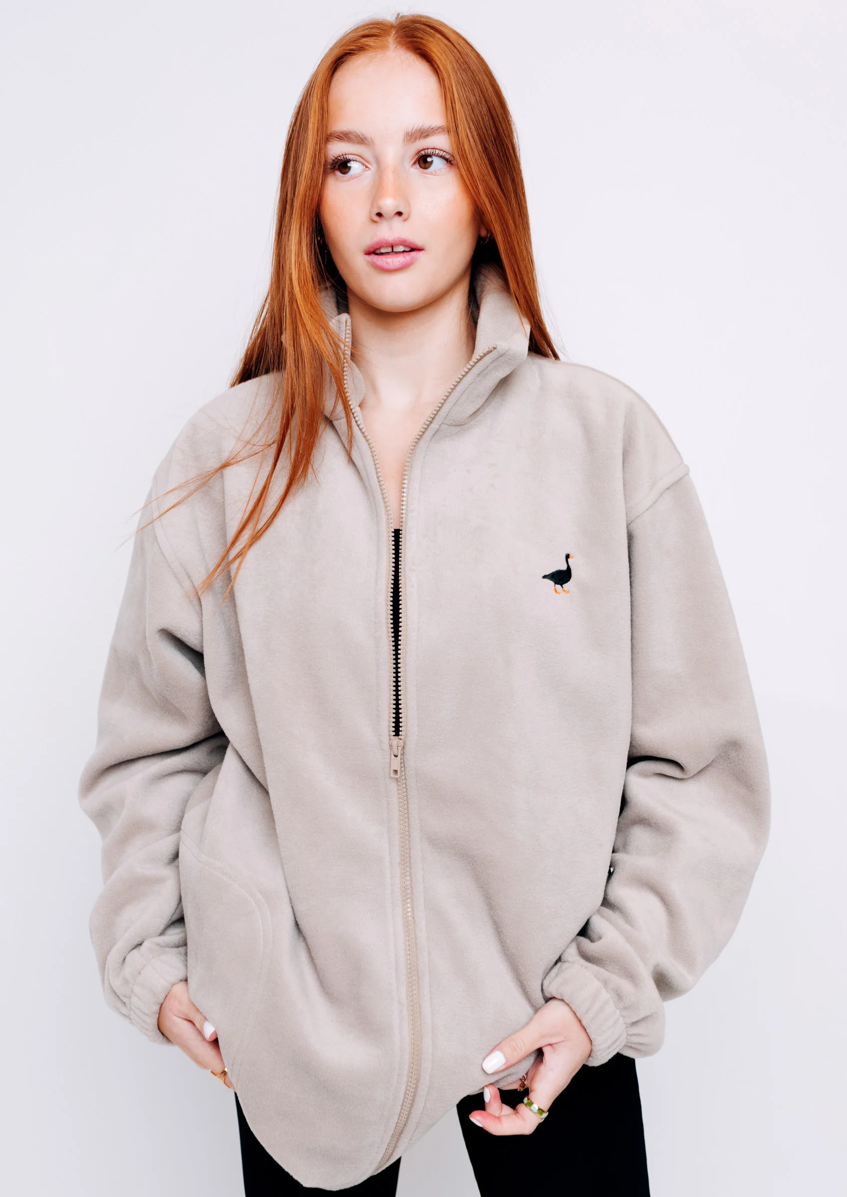 Goose Full Zip Fleece - Sand - Image 8