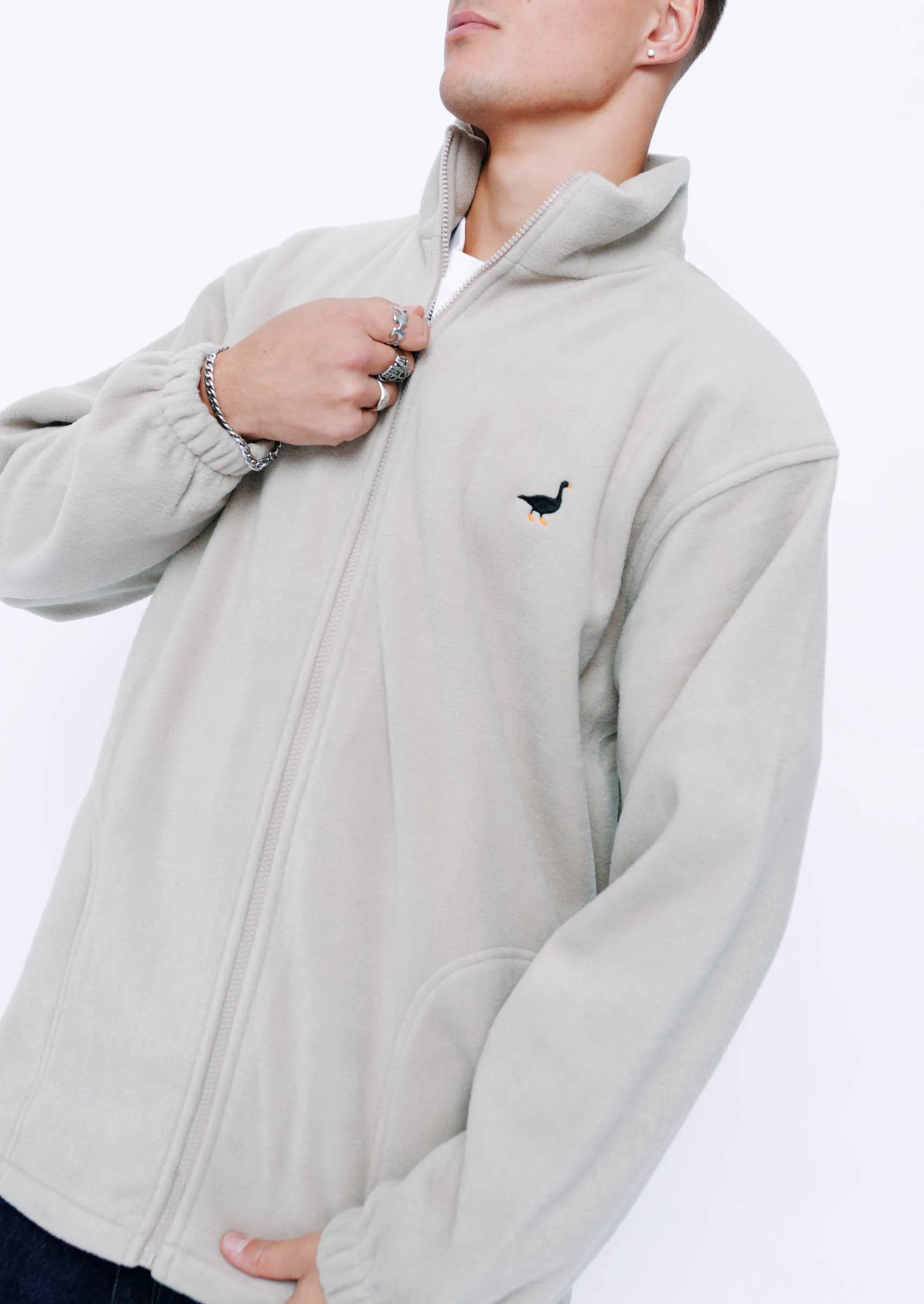 Goose Full Zip Fleece - Sand - Image 9