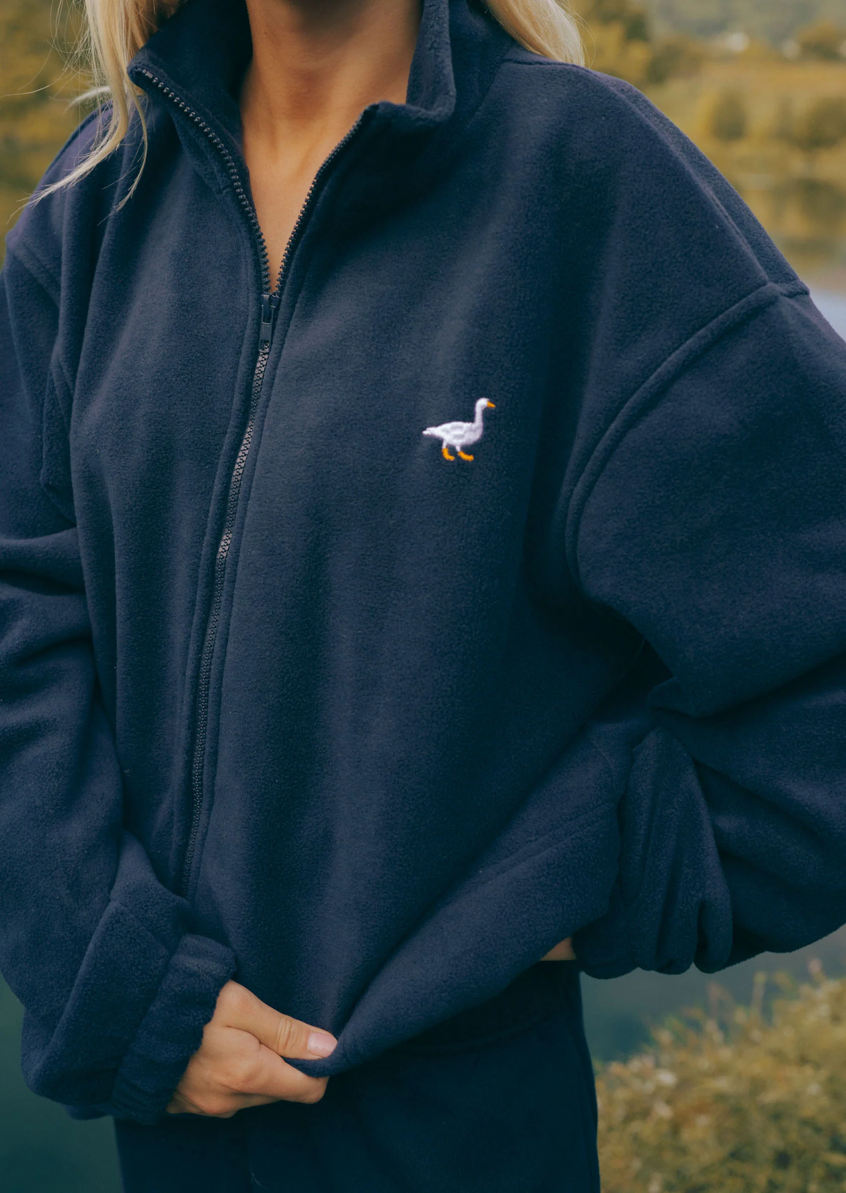 Goose Full Zip Fleece - Navy Blue - Image 6