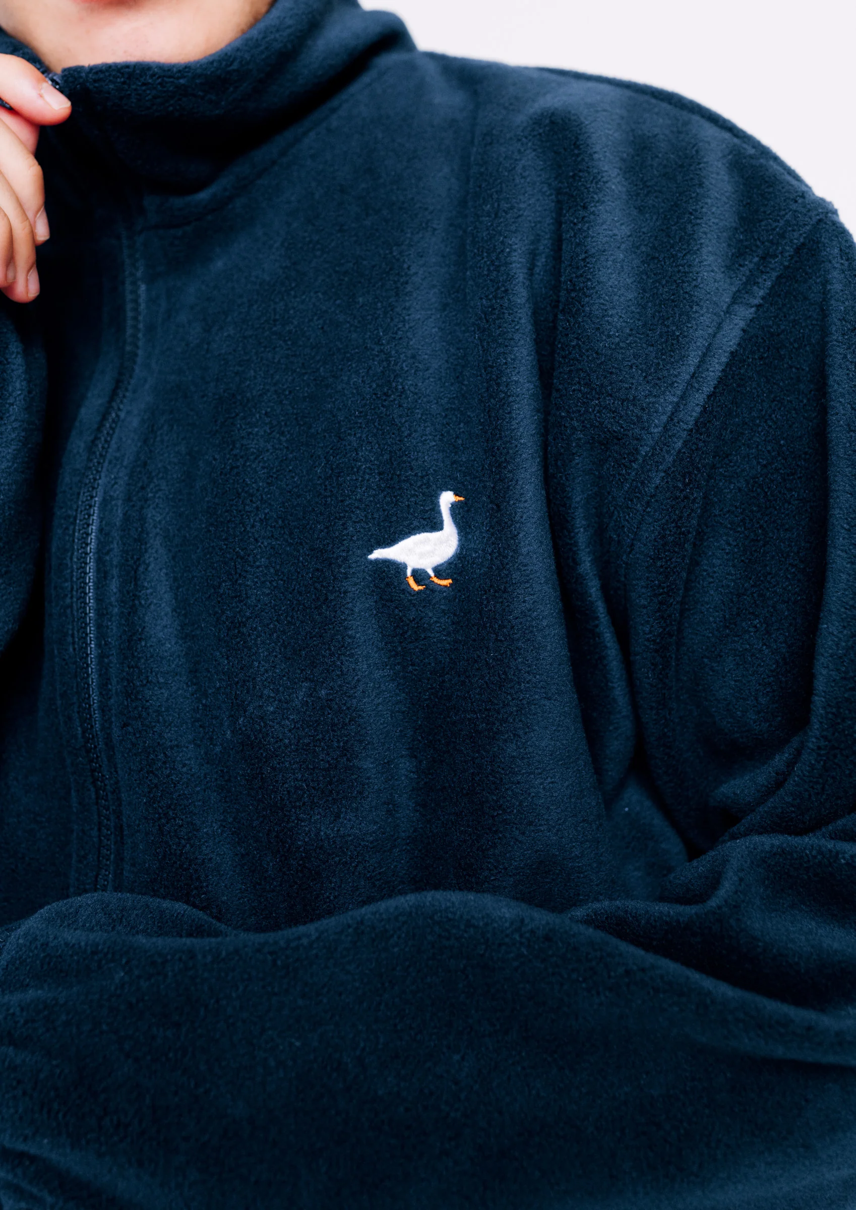 Goose Full Zip Fleece - Navy Blue - Image 7